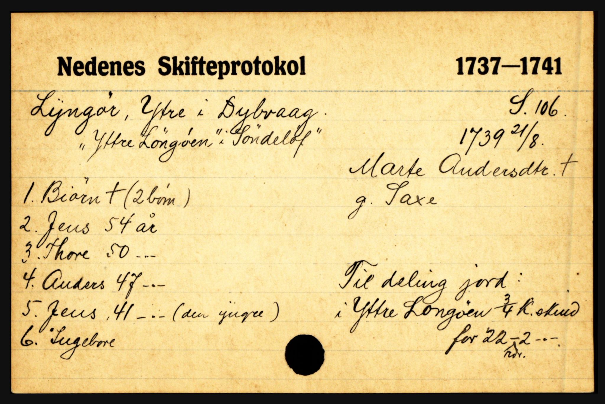 Nedenes sorenskriveri før 1824, AV/SAK-1221-0007/H, s. 18743