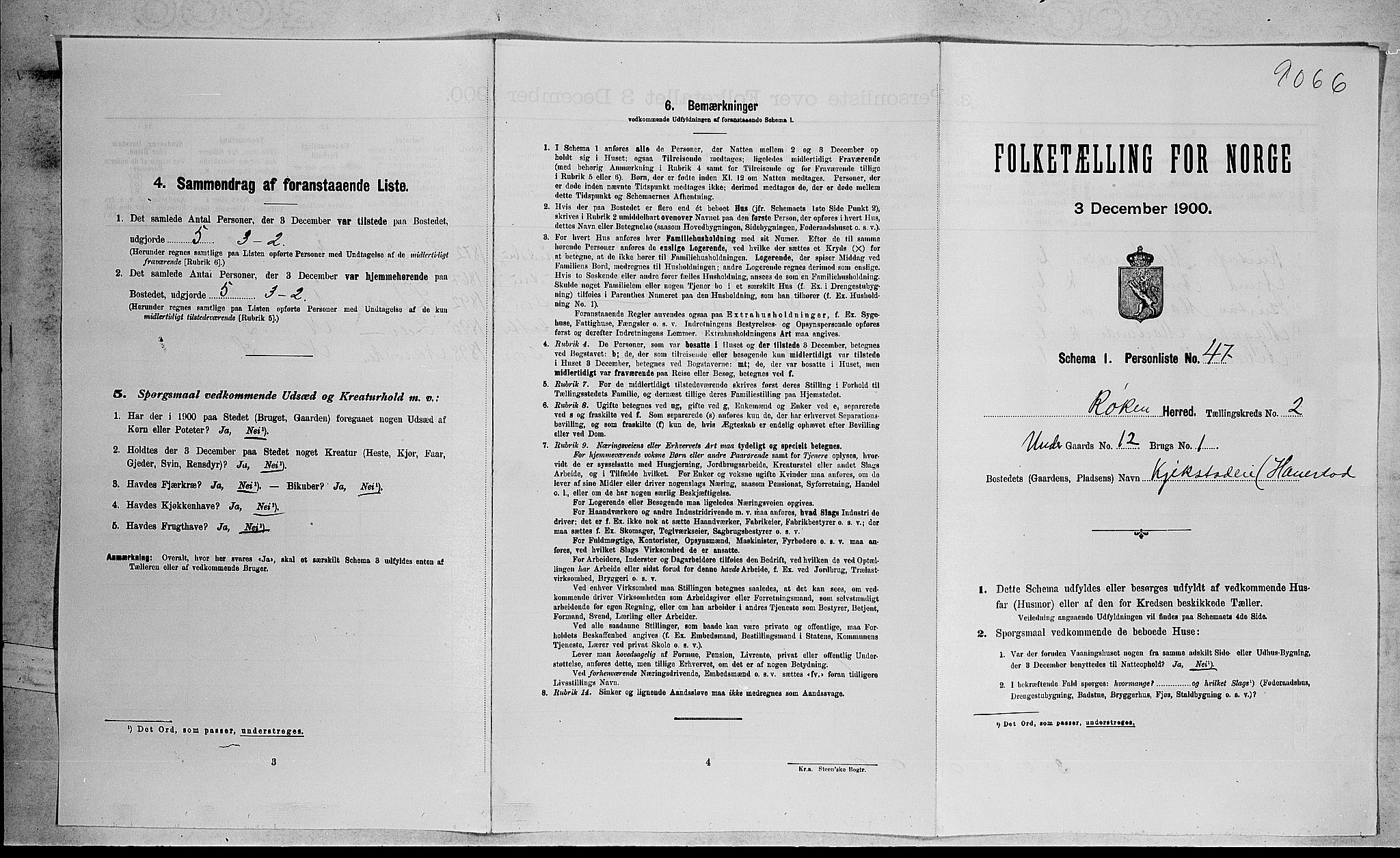 RA, Folketelling 1900 for 0627 Røyken herred, 1900, s. 259