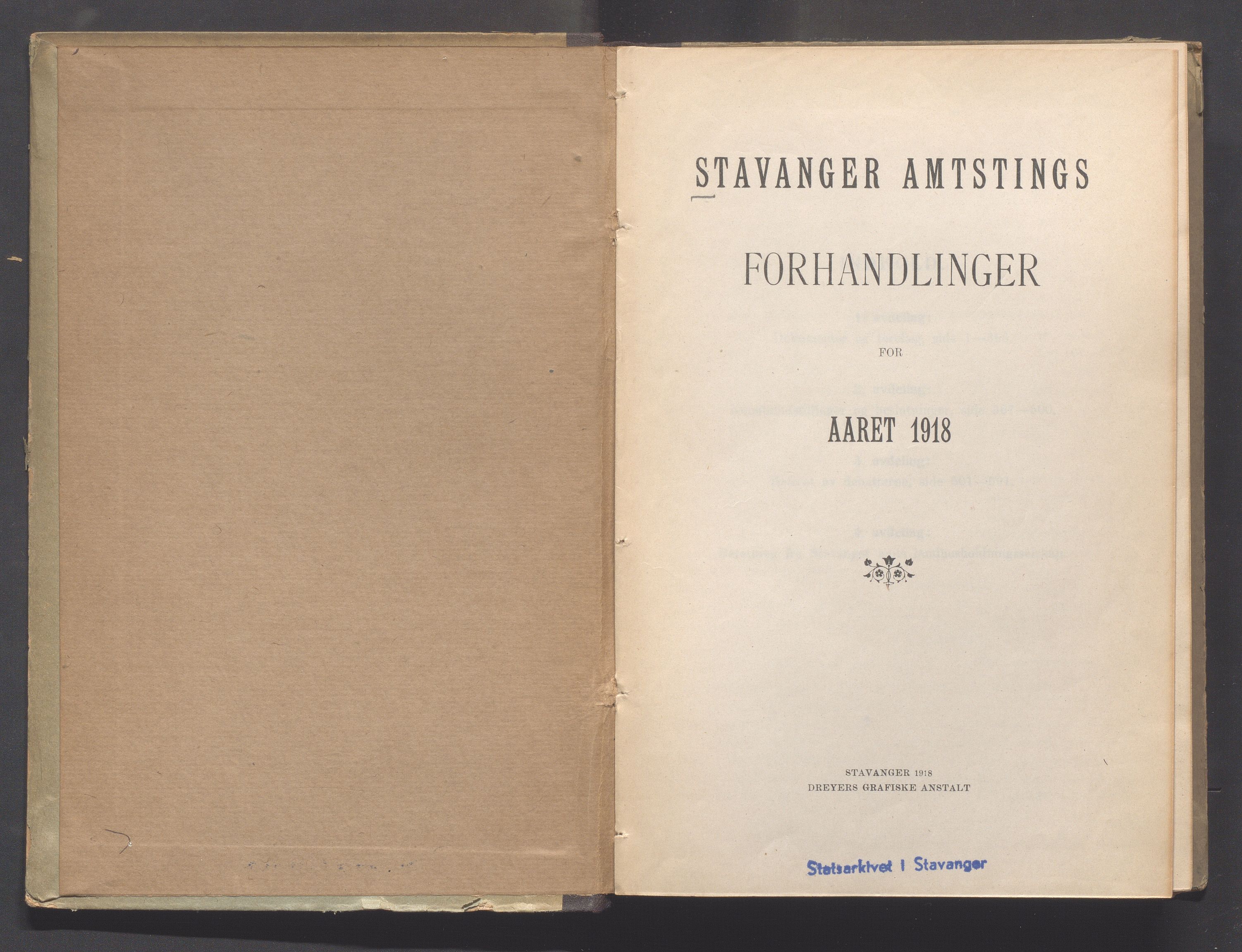 Rogaland fylkeskommune - Fylkesrådmannen , IKAR/A-900/A, 1918, s. 2