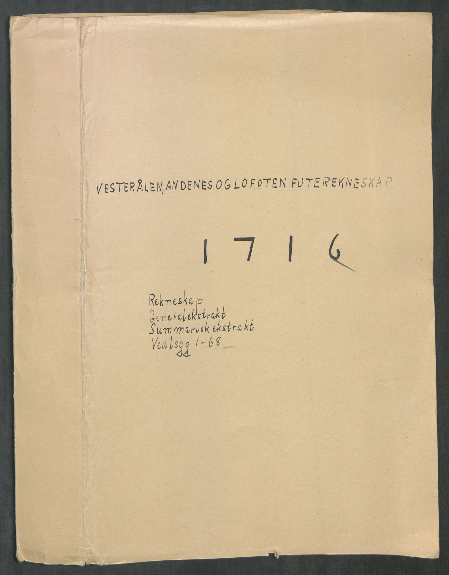 Rentekammeret inntil 1814, Reviderte regnskaper, Fogderegnskap, AV/RA-EA-4092/R67/L4682: Fogderegnskap Vesterålen, Andenes og Lofoten, 1716, s. 2