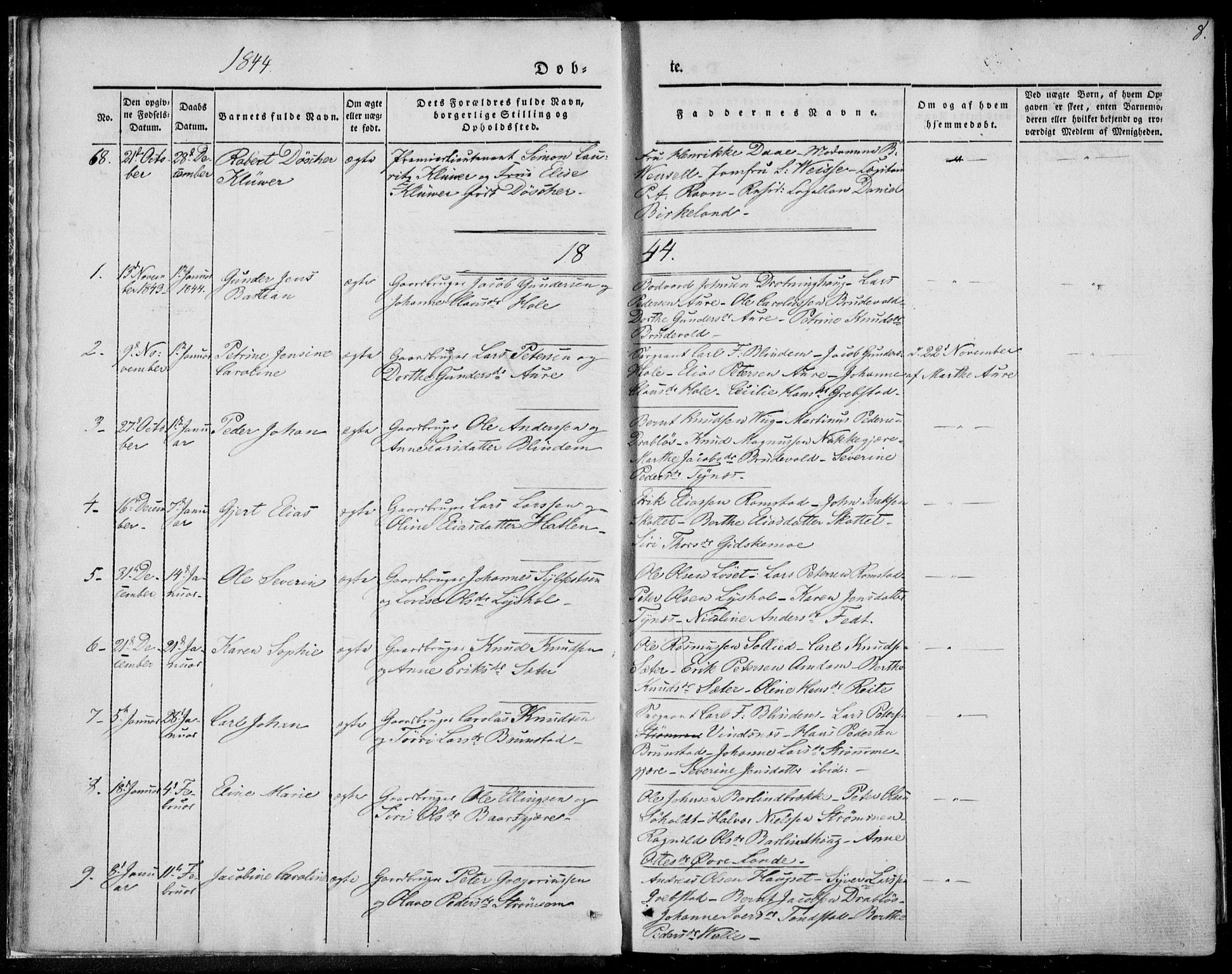 Ministerialprotokoller, klokkerbøker og fødselsregistre - Møre og Romsdal, AV/SAT-A-1454/522/L0312: Ministerialbok nr. 522A07, 1843-1851, s. 8