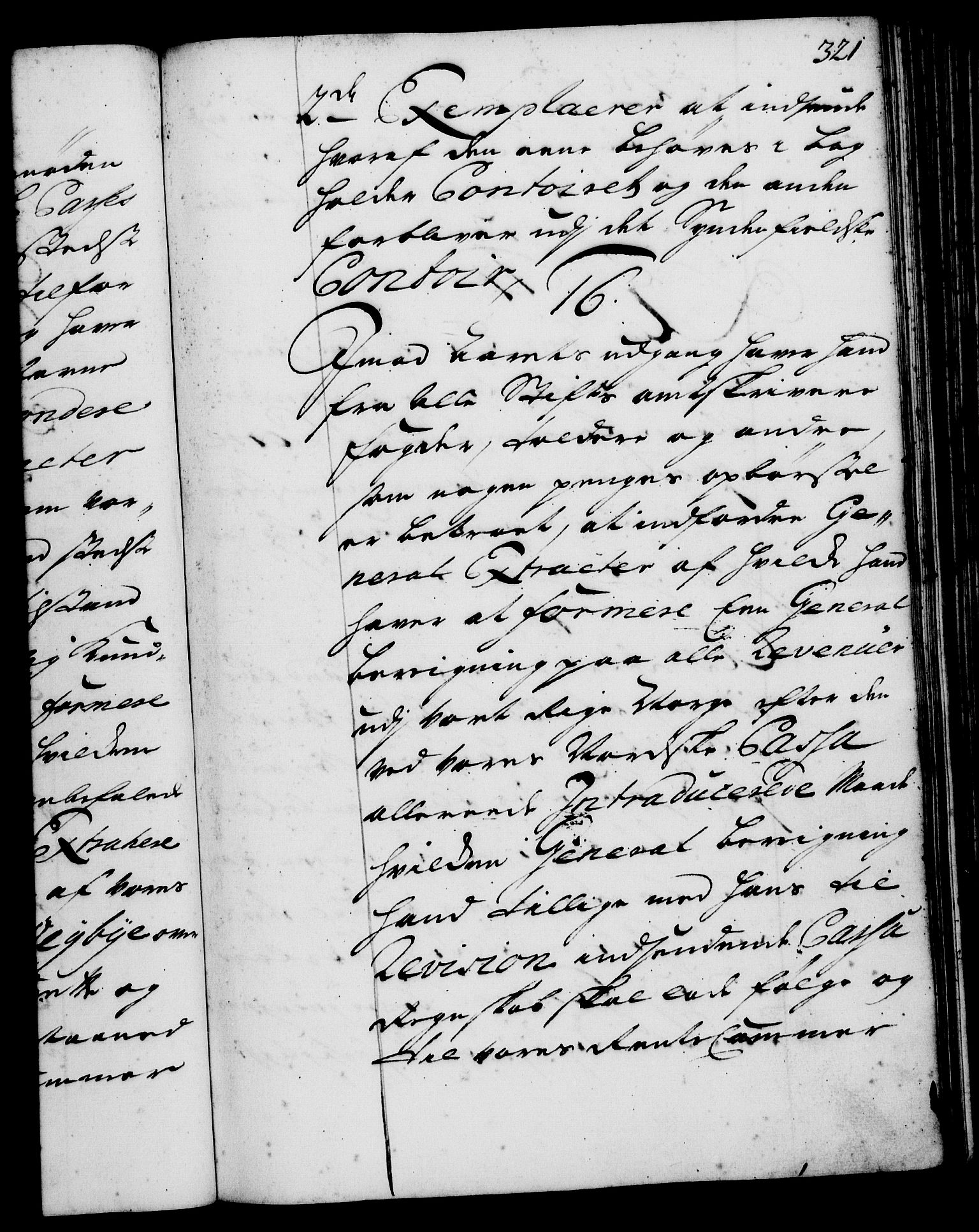 Rentekammeret, Kammerkanselliet, RA/EA-3111/G/Gg/Ggi/L0001: Norsk instruksjonsprotokoll med register (merket RK 53.34), 1720-1729, s. 321