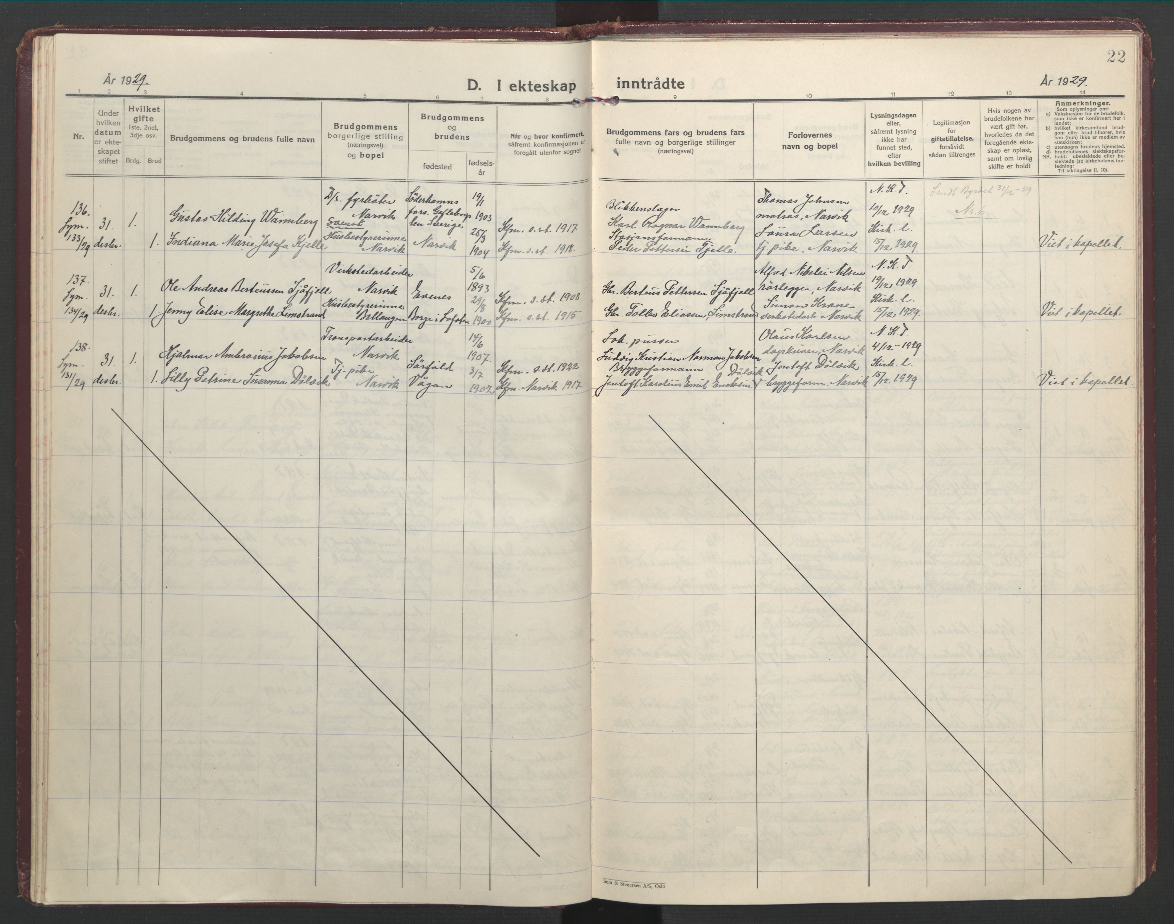 Ministerialprotokoller, klokkerbøker og fødselsregistre - Nordland, AV/SAT-A-1459/871/L1006: Ministerialbok nr. 871A22, 1928-1936, s. 22