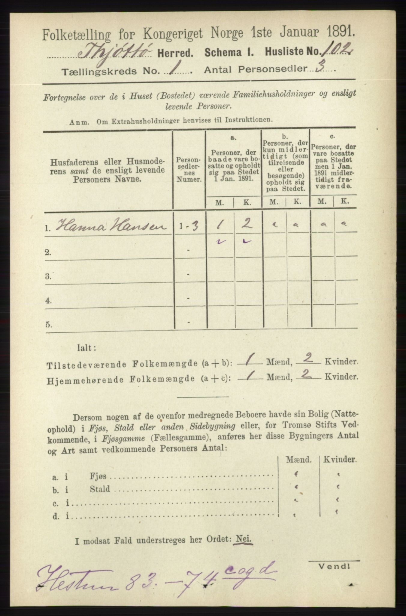 RA, Folketelling 1891 for 1817 Tjøtta herred, 1891, s. 124