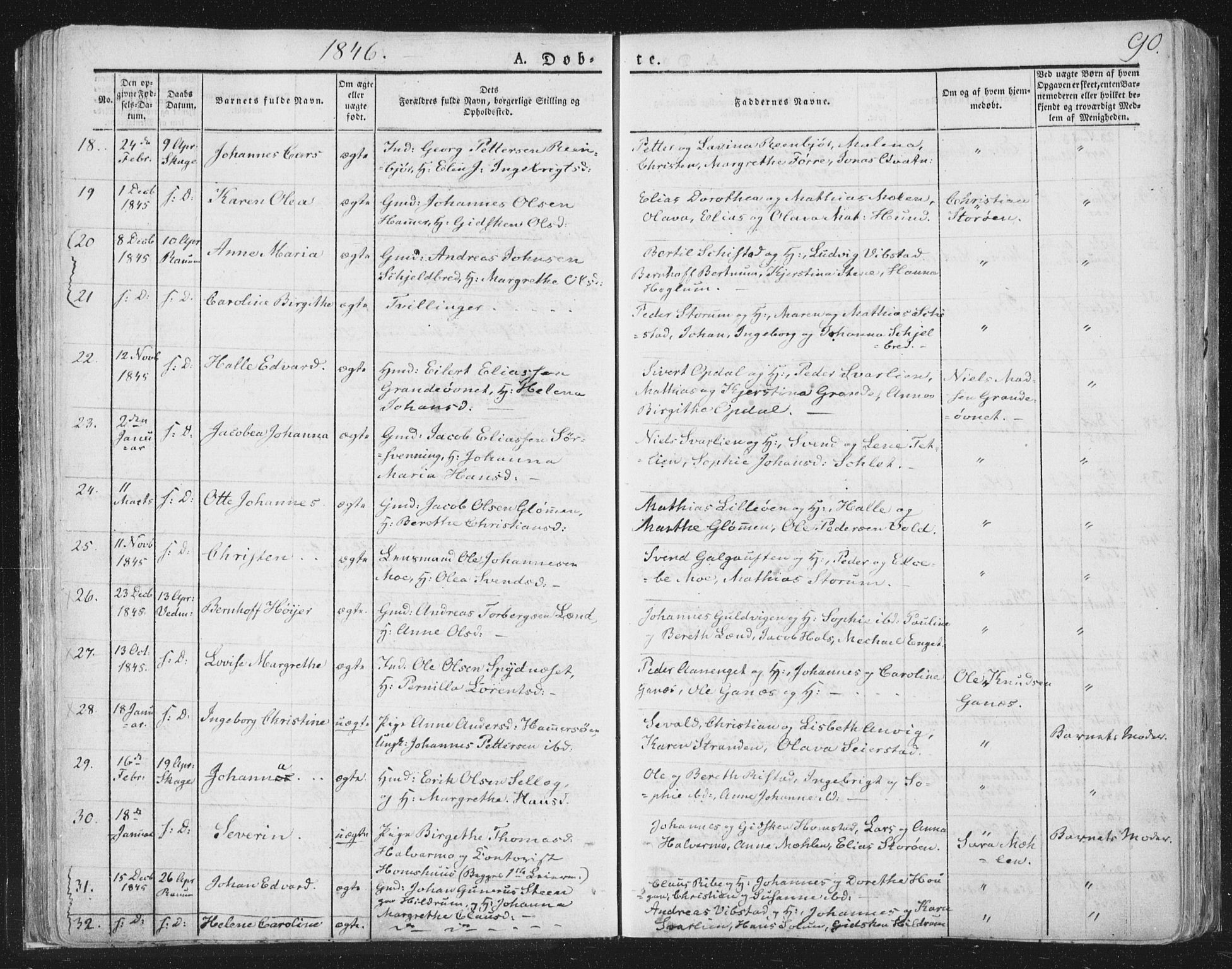 Ministerialprotokoller, klokkerbøker og fødselsregistre - Nord-Trøndelag, SAT/A-1458/764/L0551: Ministerialbok nr. 764A07a, 1824-1864, s. 90