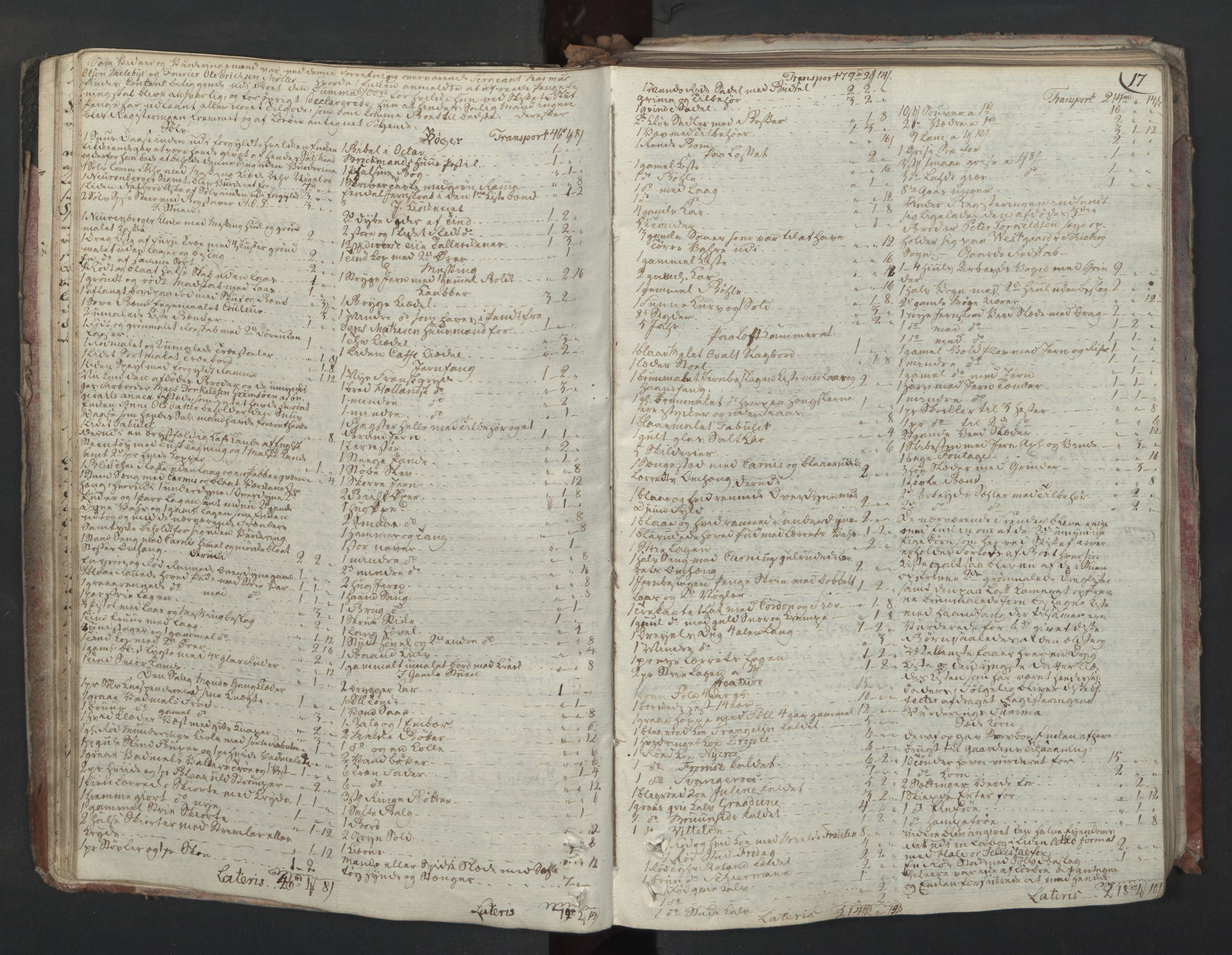 Forsvaret, Generalauditøren, AV/RA-RAFA-1772/F/Fj/Fjc/L0009: Skifteprotokol for det søndenfjeldske inf. reg.s nationale batailloner, 1789-1807, s. 16b-17a