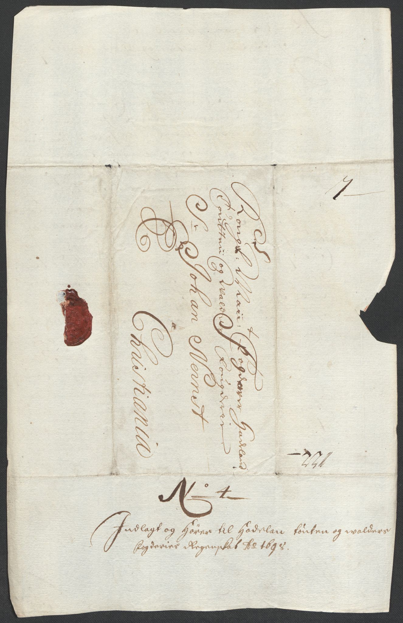 Rentekammeret inntil 1814, Reviderte regnskaper, Fogderegnskap, RA/EA-4092/R18/L1296: Fogderegnskap Hadeland, Toten og Valdres, 1698, s. 180