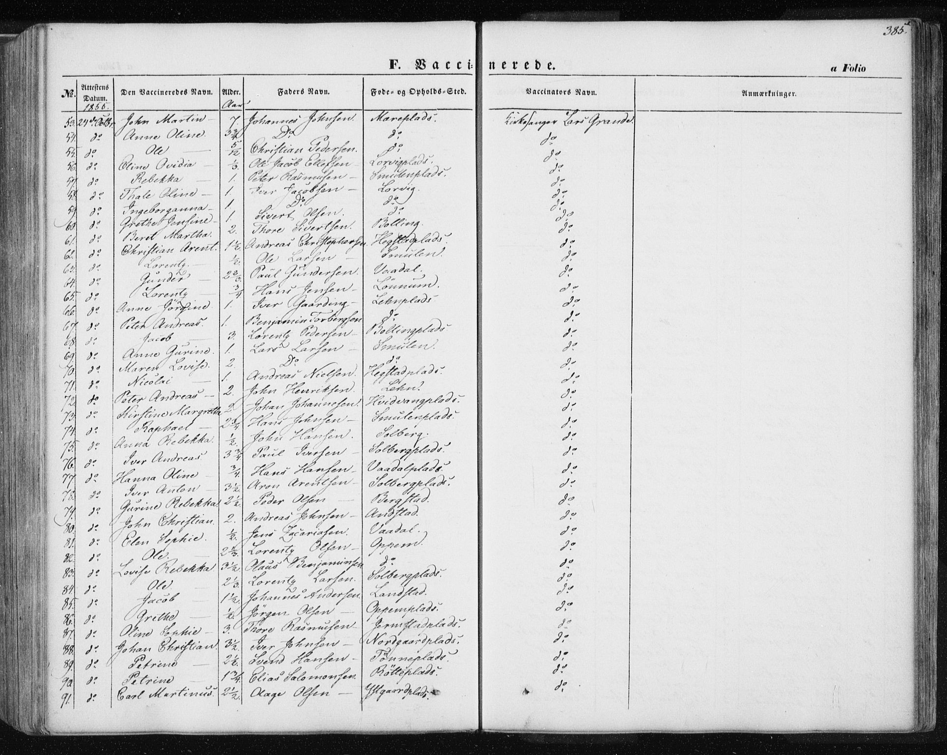 Ministerialprotokoller, klokkerbøker og fødselsregistre - Nord-Trøndelag, SAT/A-1458/735/L0342: Ministerialbok nr. 735A07 /1, 1849-1862, s. 385