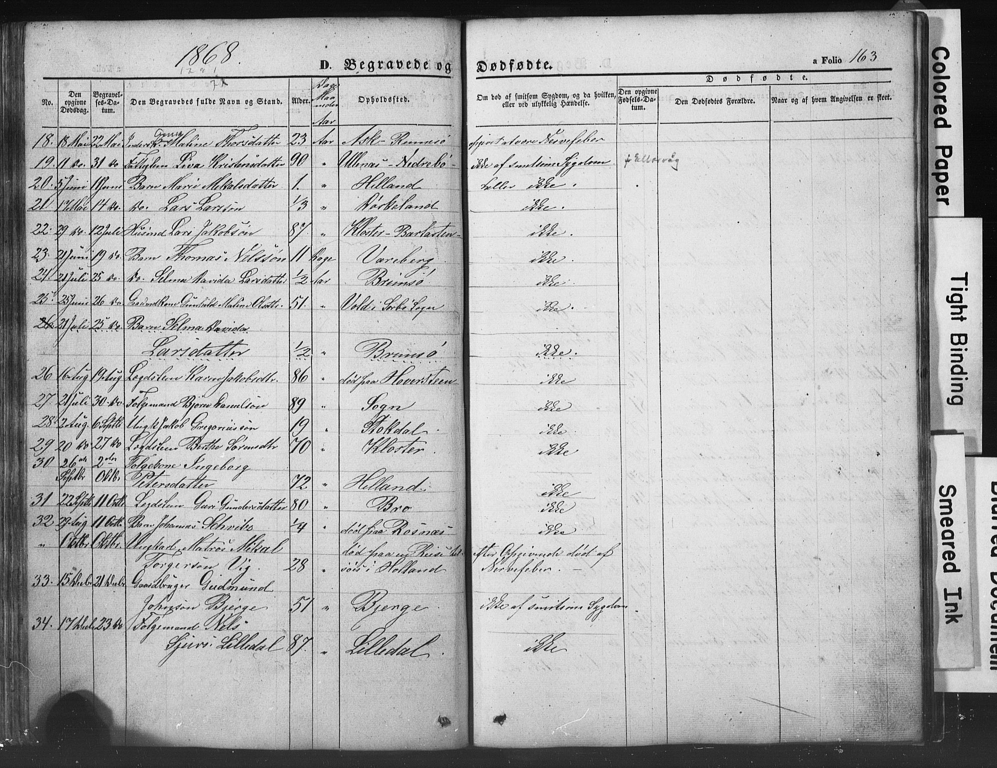 Rennesøy sokneprestkontor, AV/SAST-A -101827/H/Ha/Hab/L0002: Klokkerbok nr. B 2, 1852-1880, s. 163