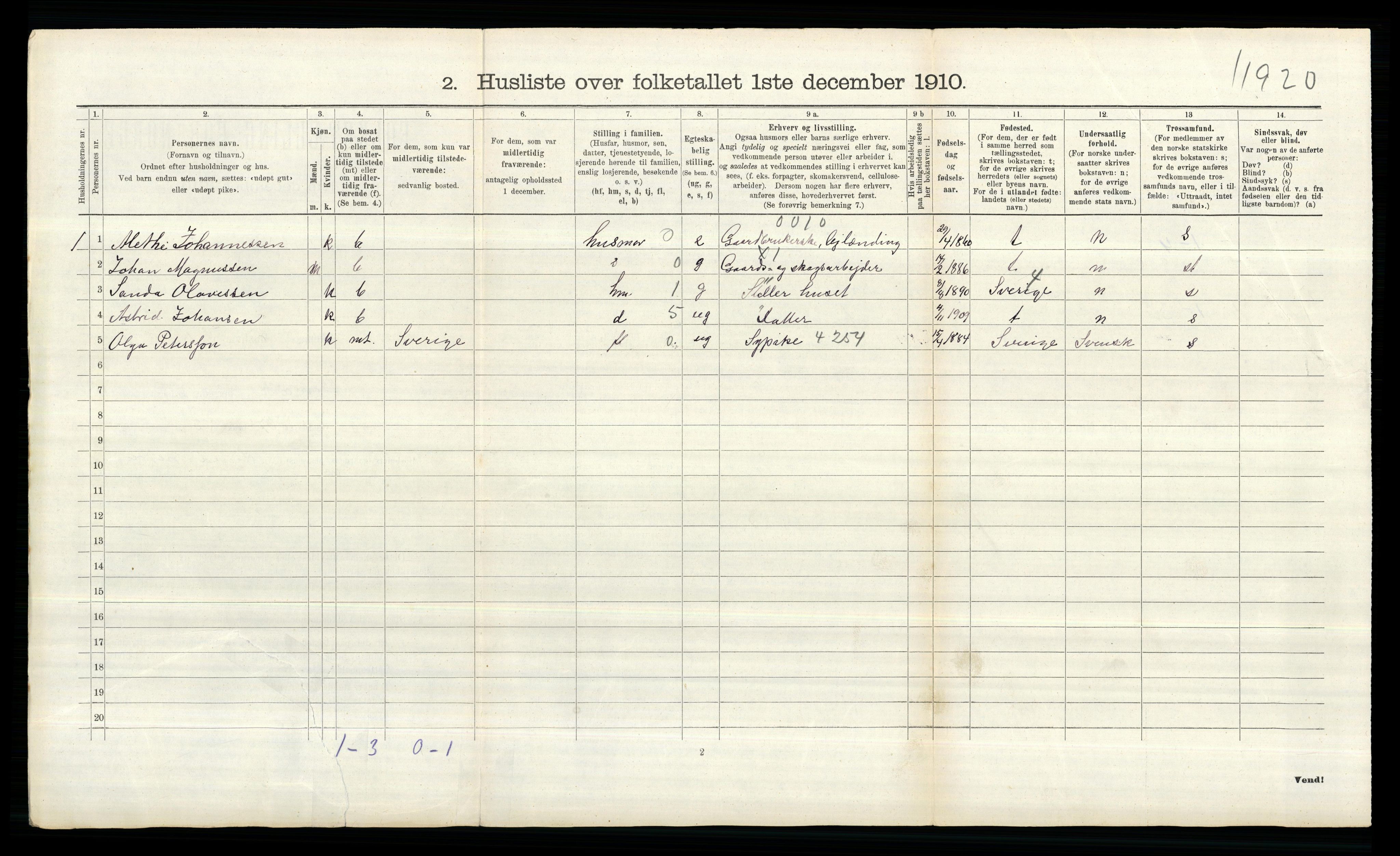 RA, Folketelling 1910 for 0118 Aremark herred, 1910, s. 482