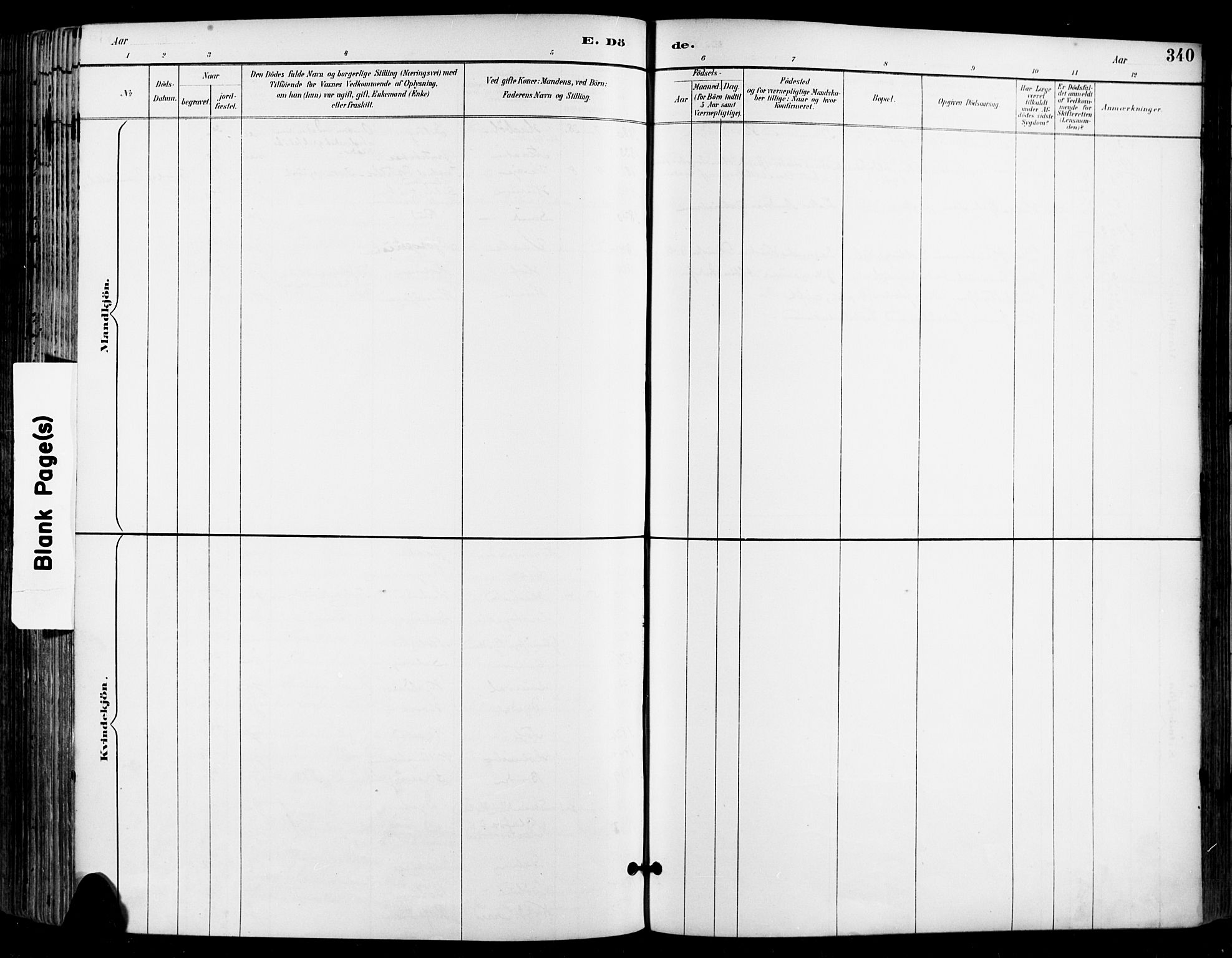 Sande Kirkebøker, SAKO/A-53/F/Fa/L0007: Ministerialbok nr. 7, 1888-1903, s. 340