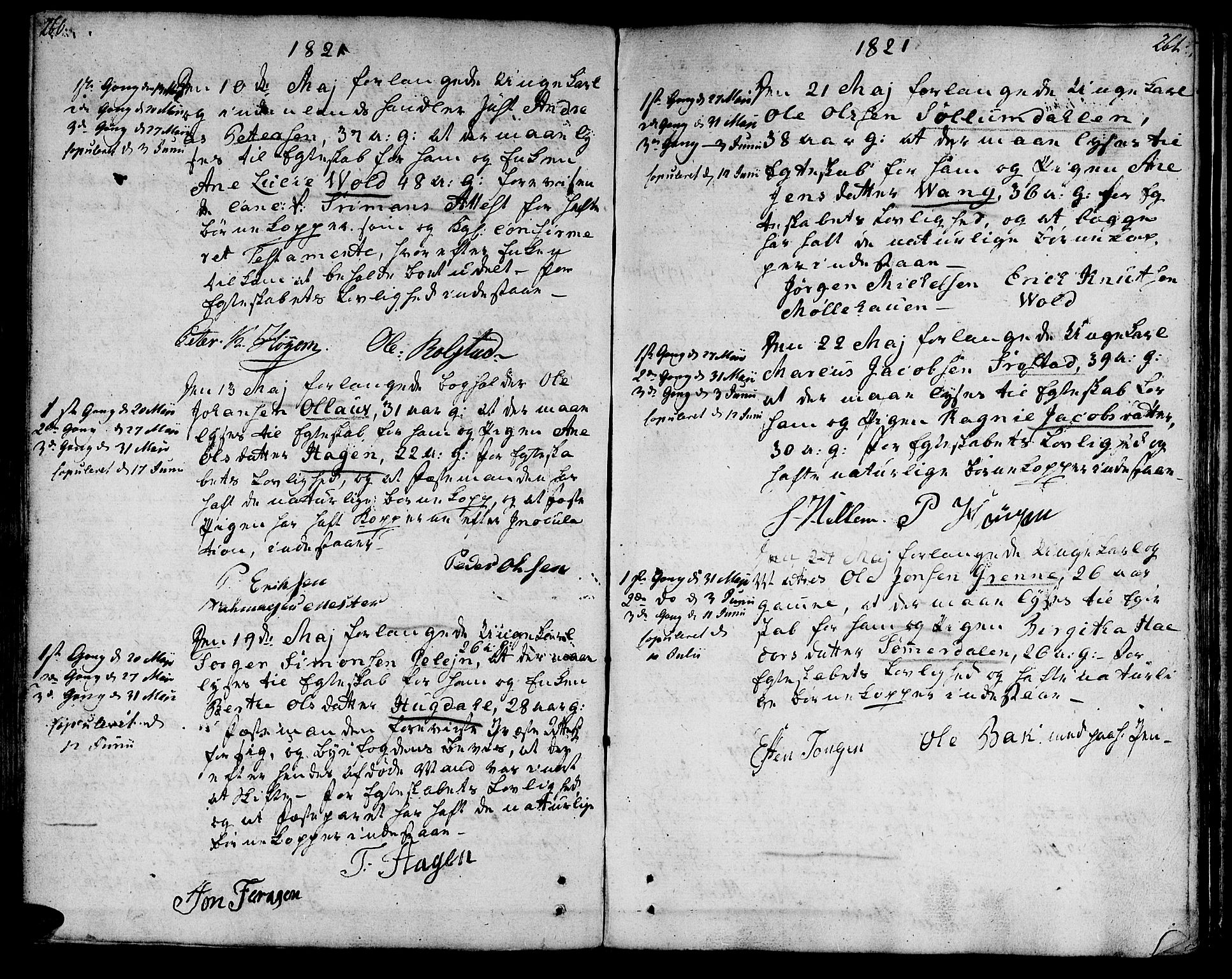 Ministerialprotokoller, klokkerbøker og fødselsregistre - Sør-Trøndelag, AV/SAT-A-1456/601/L0042: Ministerialbok nr. 601A10, 1802-1830, s. 260-261