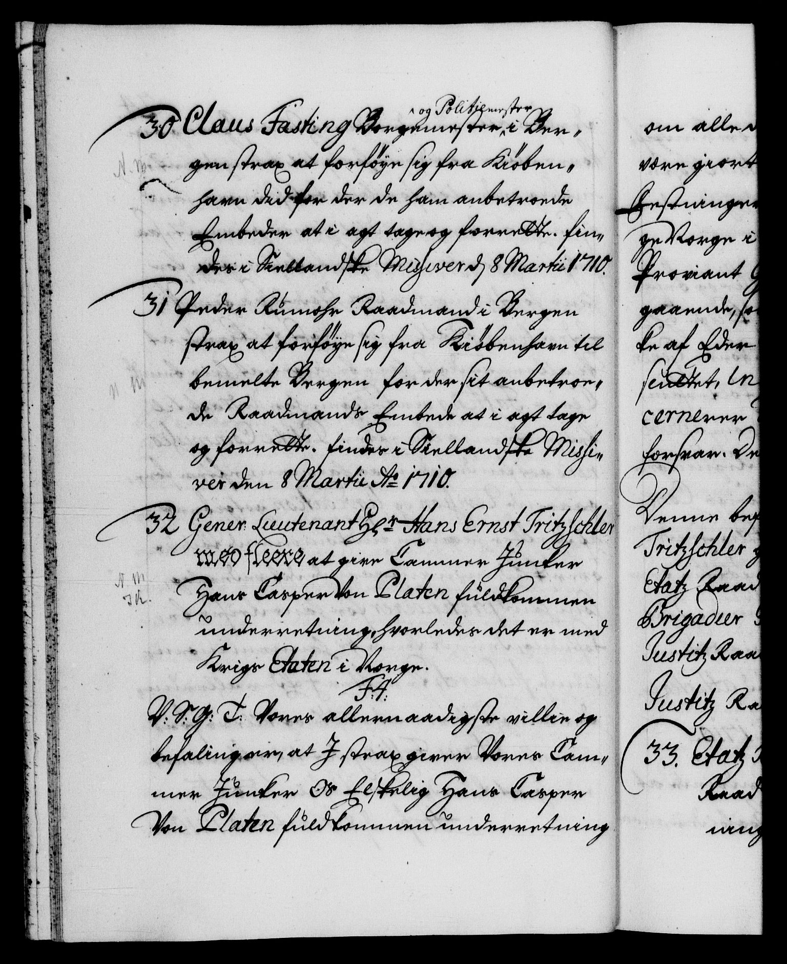 Danske Kanselli 1572-1799, AV/RA-EA-3023/F/Fc/Fca/Fcab/L0019: Norske tegnelser, 1710-1714, s. 24b