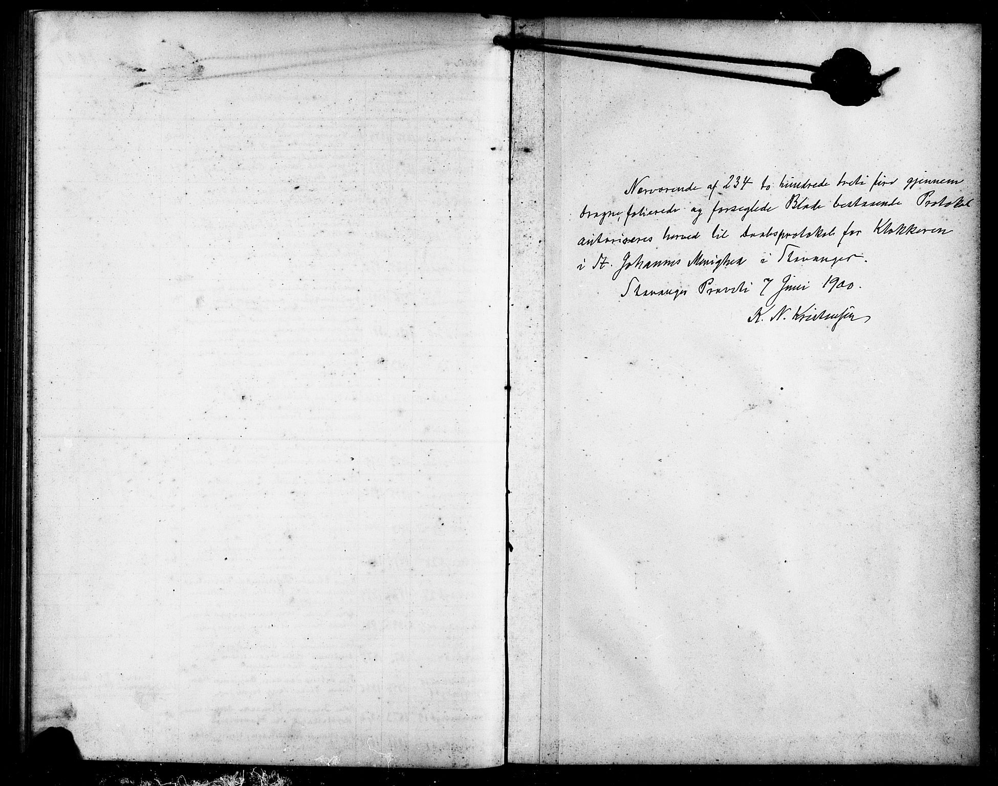 St. Johannes sokneprestkontor, AV/SAST-A-101814/001/30/30BB/L0004: Klokkerbok nr. B 4, 1900-1907
