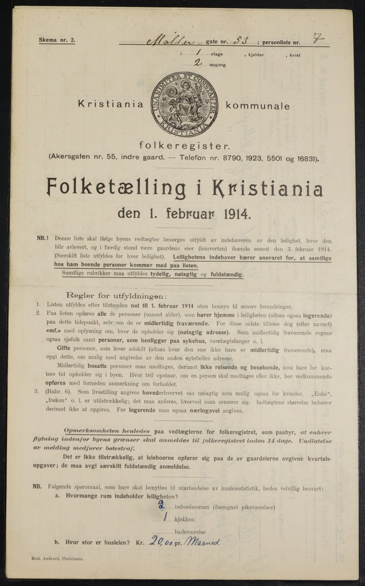 OBA, Kommunal folketelling 1.2.1914 for Kristiania, 1914, s. 69021