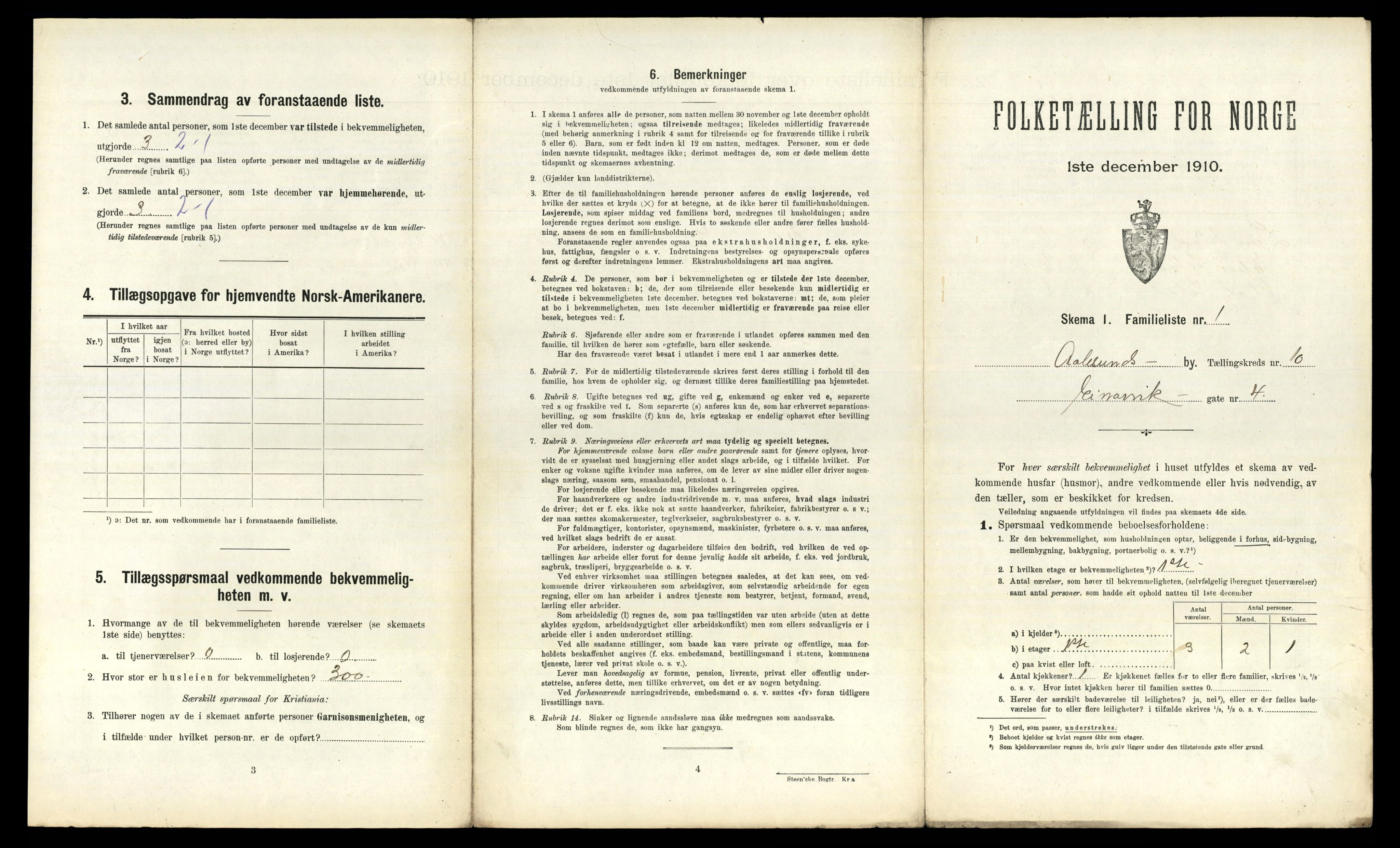 RA, Folketelling 1910 for 1501 Ålesund kjøpstad, 1910, s. 3715