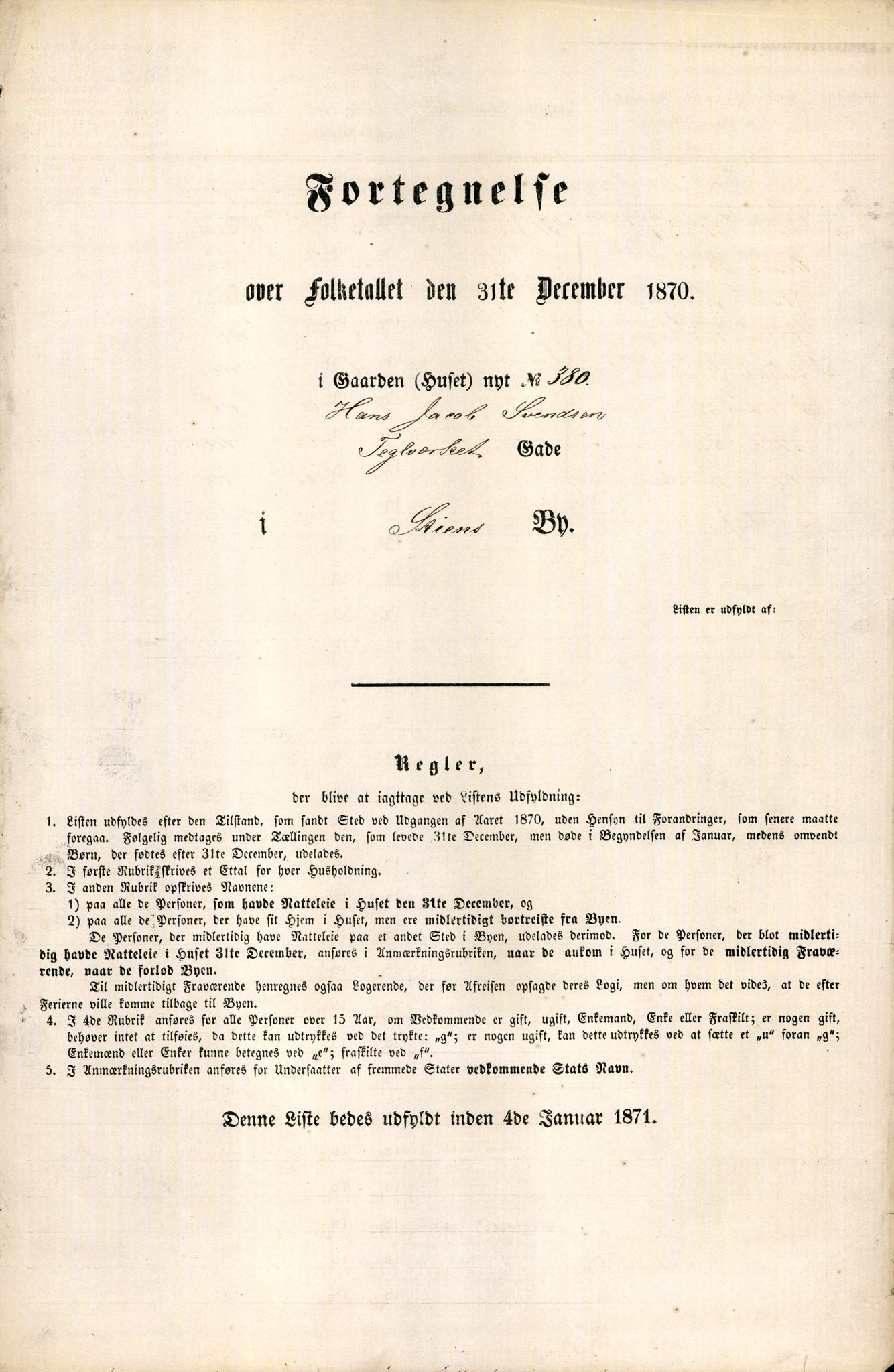 RA, Folketelling 1870 for 0806 Skien kjøpstad, 1870, s. 441
