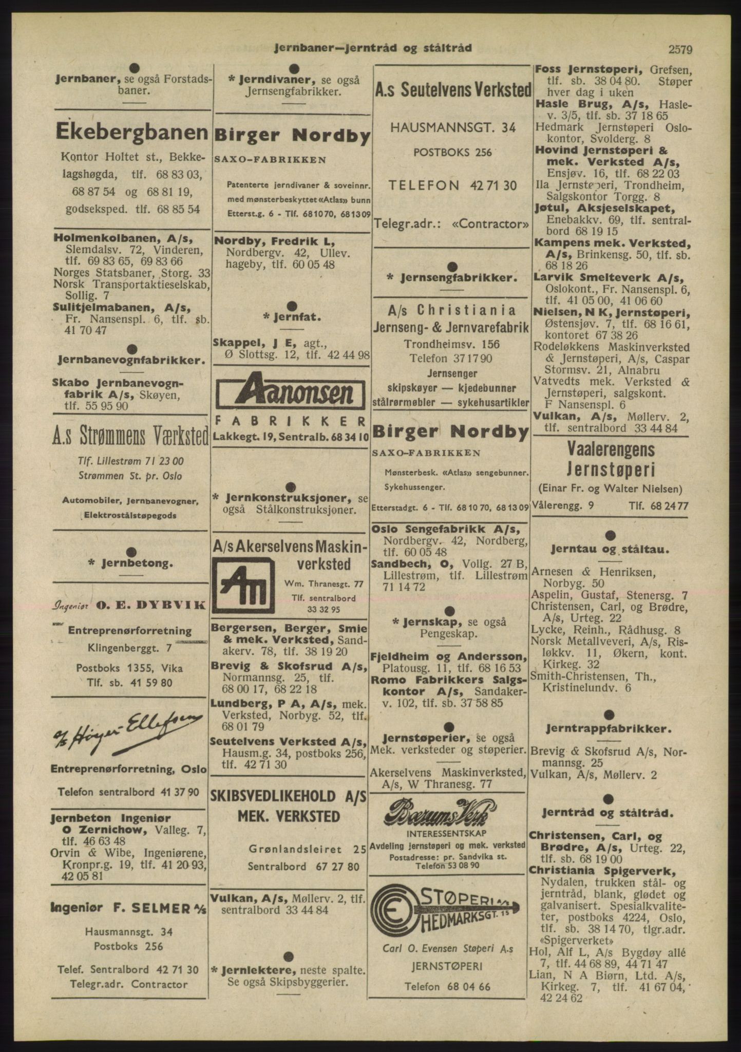 Kristiania/Oslo adressebok, PUBL/-, 1955, s. 2579