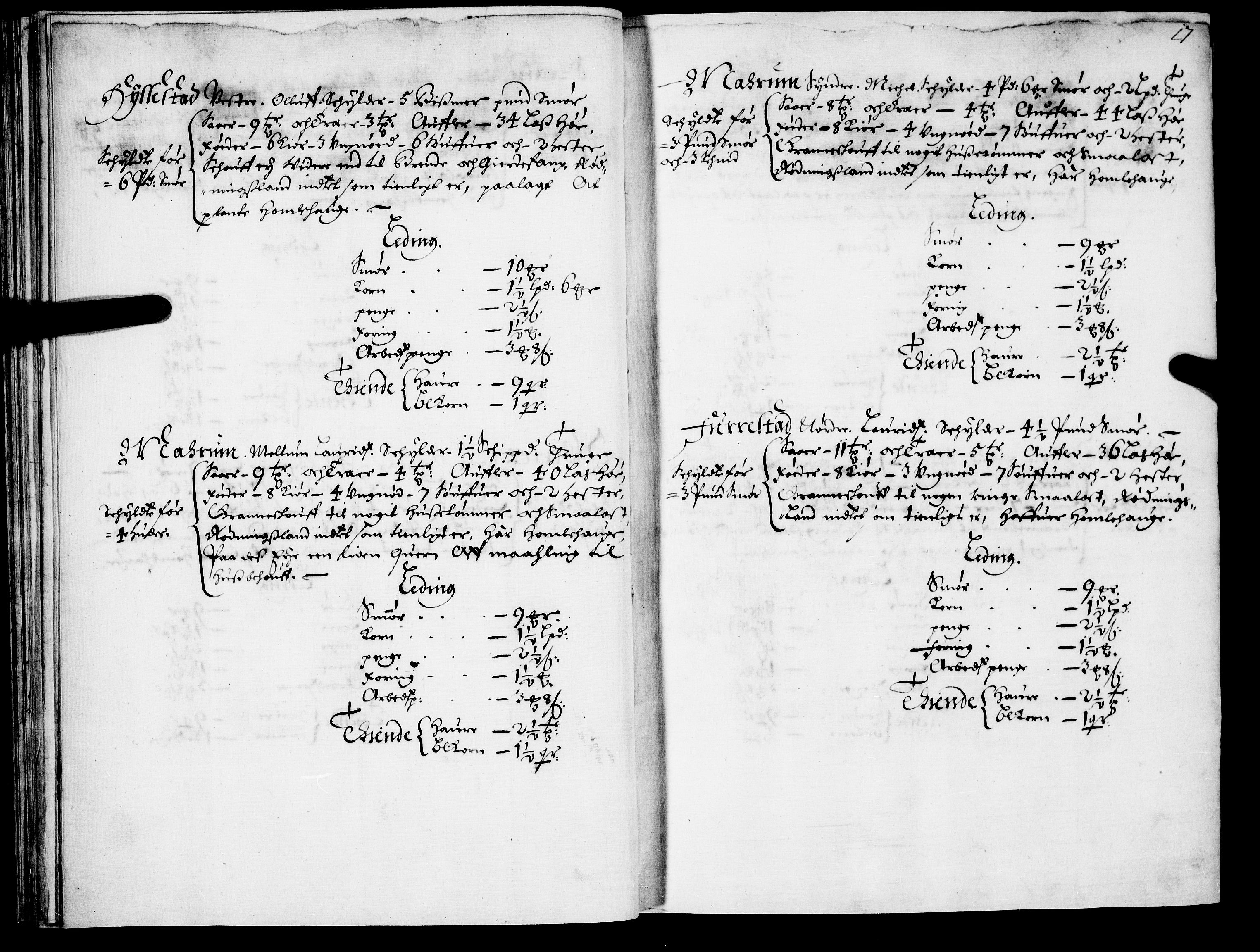 Rentekammeret inntil 1814, Realistisk ordnet avdeling, AV/RA-EA-4070/N/Nb/Nba/L0021: Brunla len, 1667, s. 16b-17a