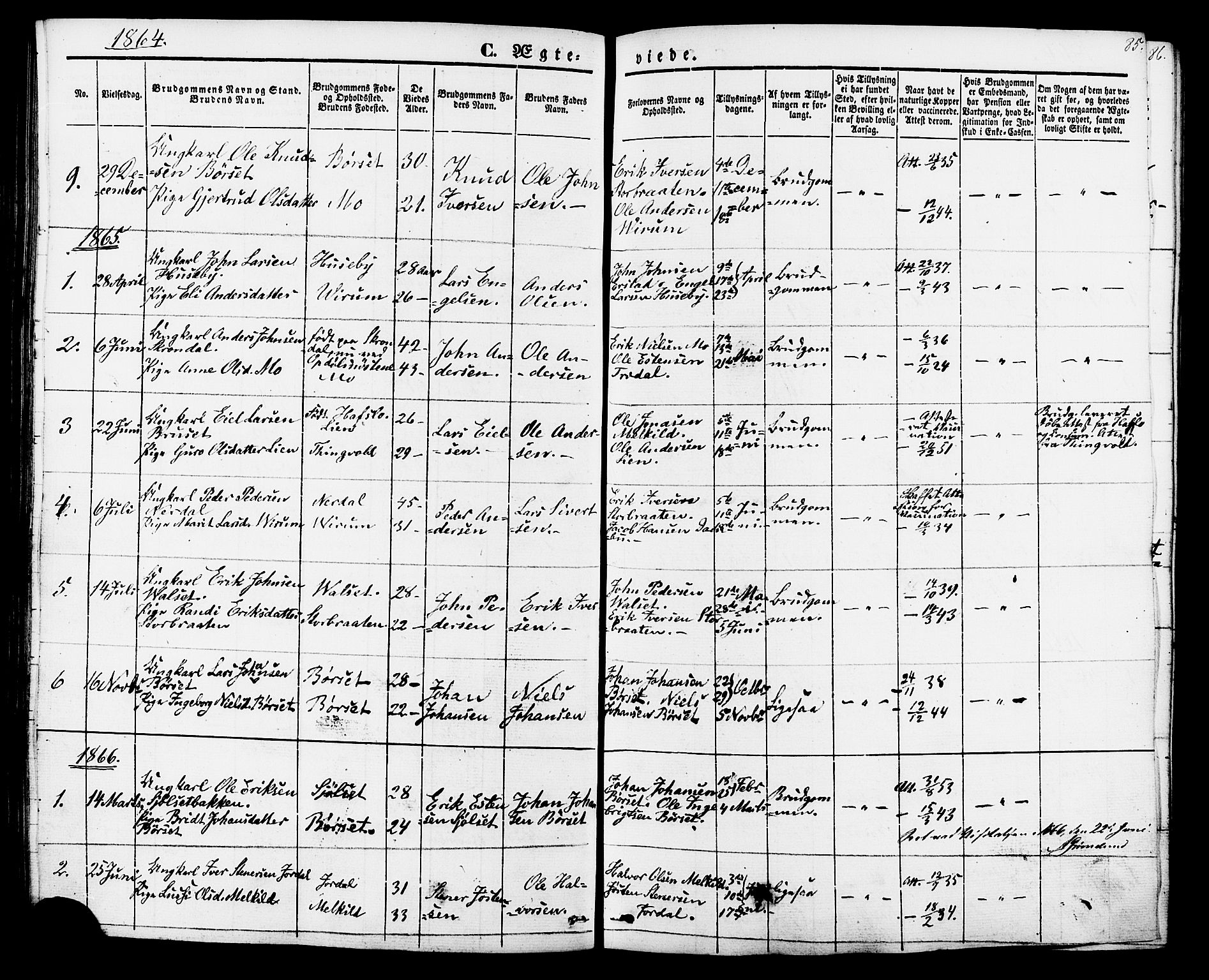 Ministerialprotokoller, klokkerbøker og fødselsregistre - Møre og Romsdal, SAT/A-1454/588/L1004: Ministerialbok nr. 588A01, 1854-1870, s. 85