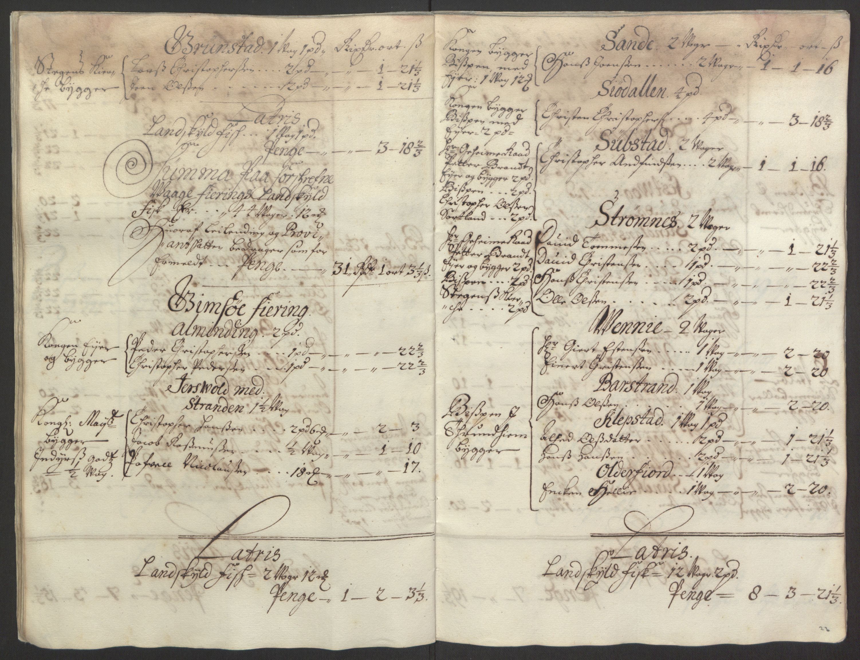 Rentekammeret inntil 1814, Reviderte regnskaper, Fogderegnskap, RA/EA-4092/R67/L4677: Fogderegnskap Vesterålen, Andenes og Lofoten, 1694-1695, s. 37