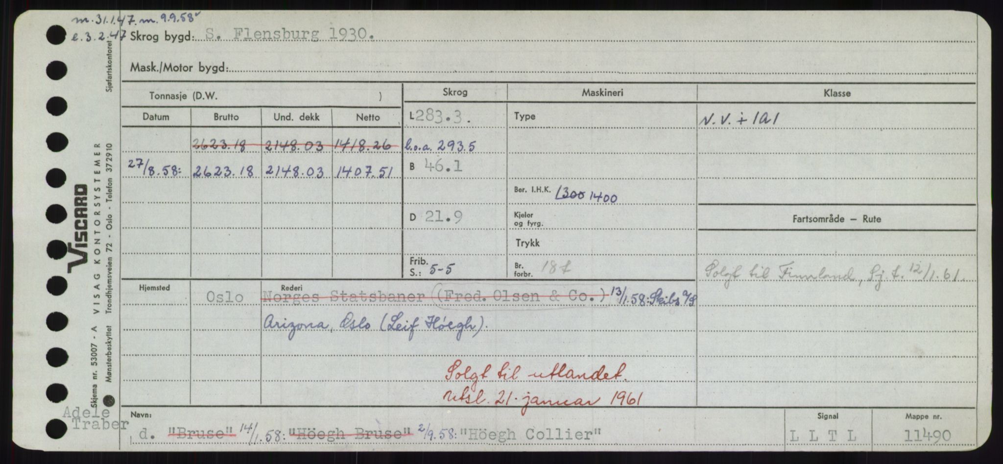 Sjøfartsdirektoratet med forløpere, Skipsmålingen, RA/S-1627/H/Hd/L0017: Fartøy, Holi-Hå, s. 295