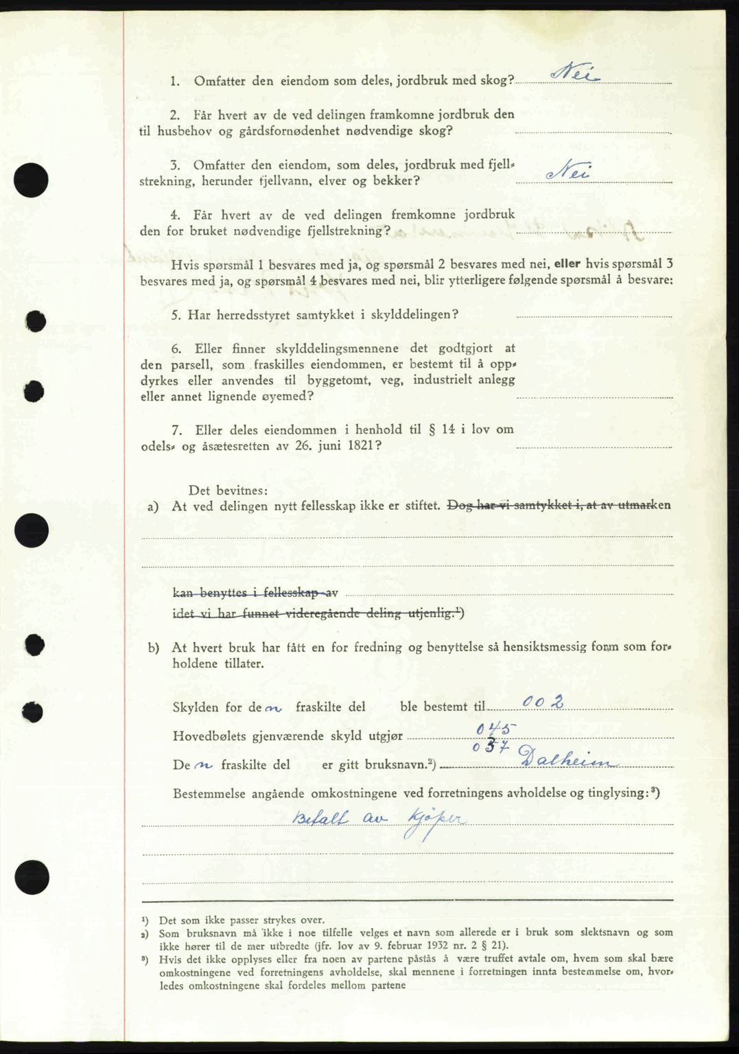 Midhordland sorenskriveri, SAB/A-3001/1/G/Gb/Gbh/L0032: Pantebok nr. A62-63, 1949-1949, Dagboknr: 3204/1949