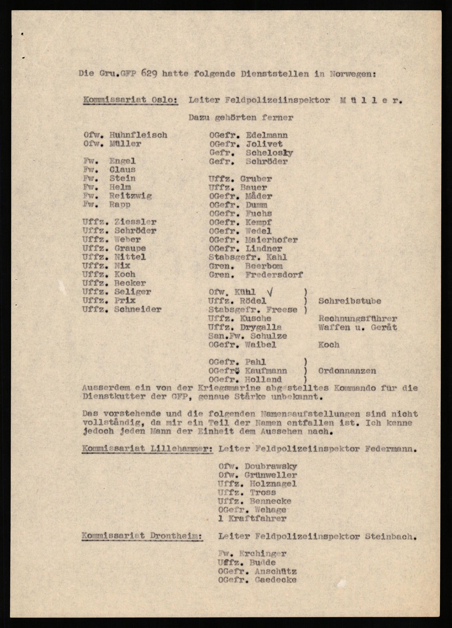 Forsvaret, Forsvarets overkommando II, AV/RA-RAFA-3915/D/Db/L0019: CI Questionaires. Tyske okkupasjonsstyrker i Norge. Tyskere., 1945-1946, s. 27