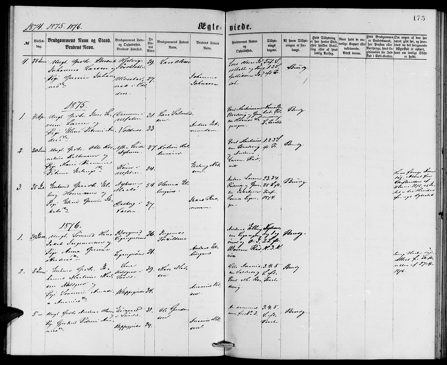 Ministerialprotokoller, klokkerbøker og fødselsregistre - Møre og Romsdal, SAT/A-1454/508/L0094: Ministerialbok nr. 508A01, 1873-1886, s. 175