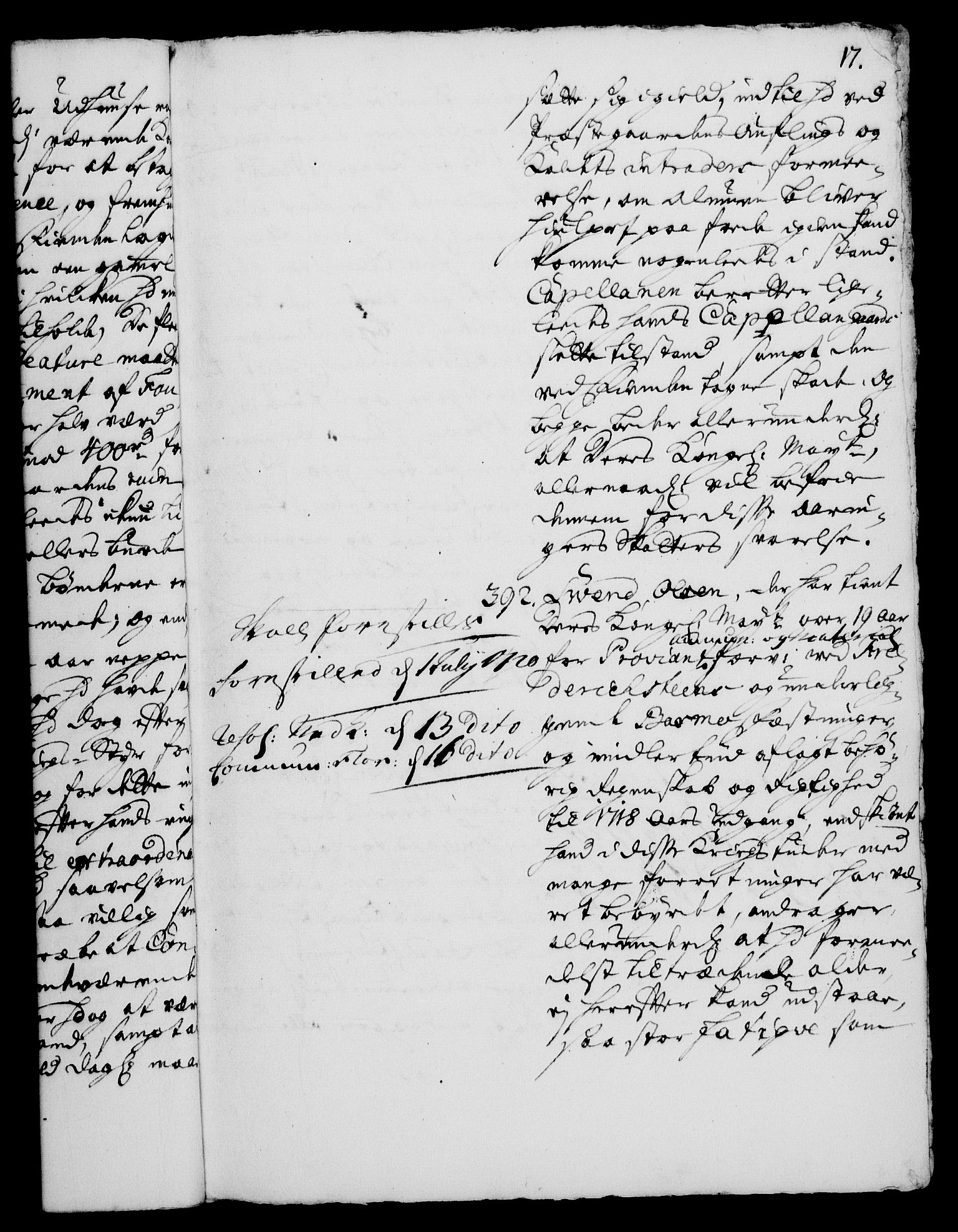 Rentekammeret, Kammerkanselliet, AV/RA-EA-3111/G/Gh/Gha/L0002: Norsk ekstraktmemorialprotokoll, sak. 376-599 (merket RK 53.47), 1720, s. 17