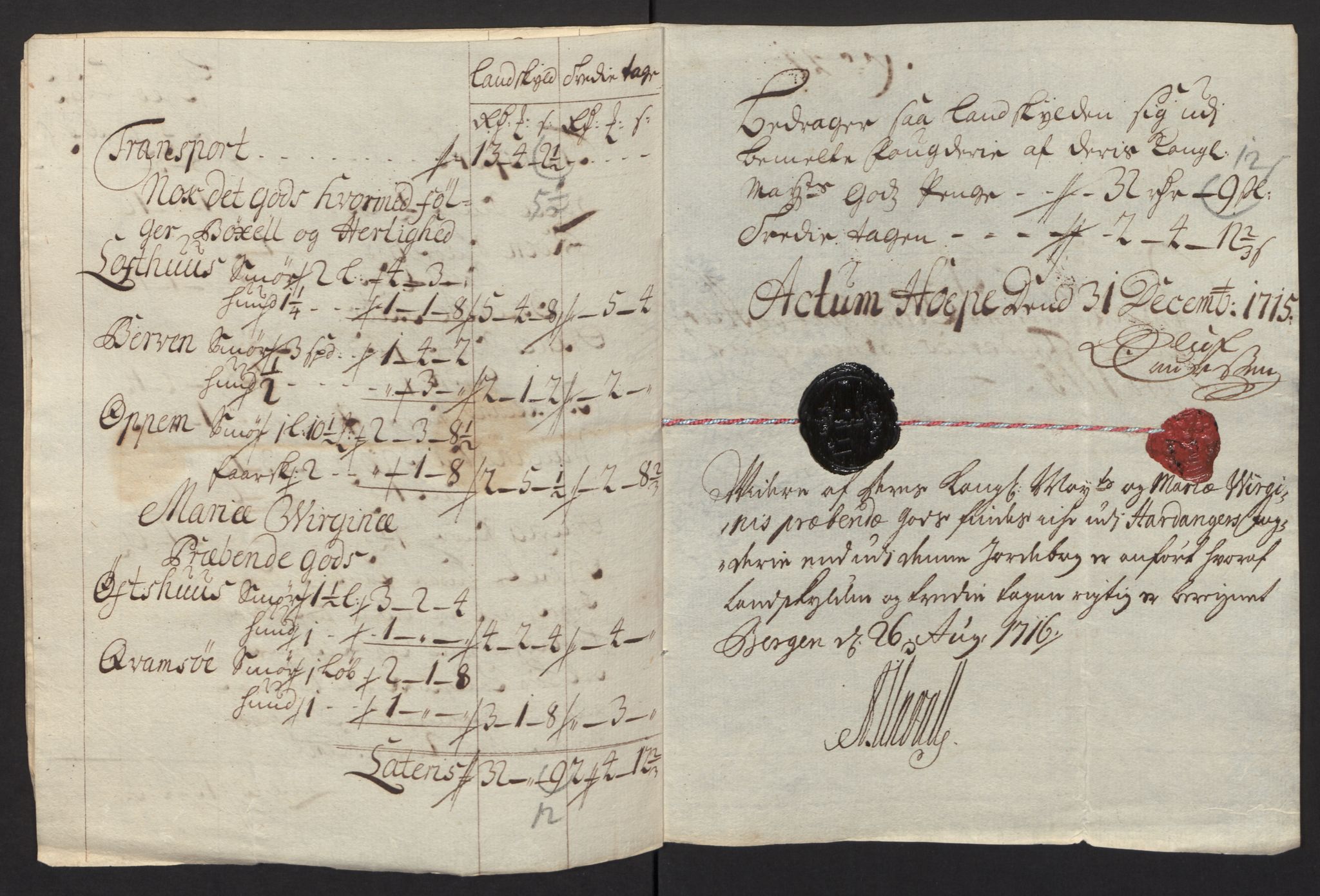 Rentekammeret inntil 1814, Reviderte regnskaper, Fogderegnskap, AV/RA-EA-4092/R48/L2991: Fogderegnskap Sunnhordland og Hardanger, 1715, s. 222