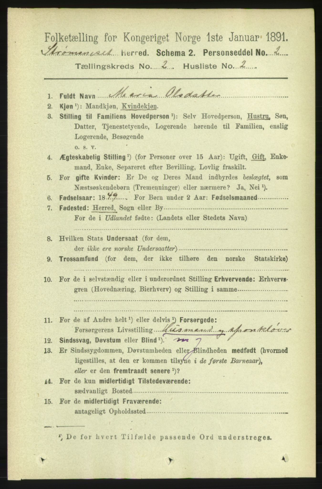 RA, Folketelling 1891 for 1559 Straumsnes herred, 1891, s. 220