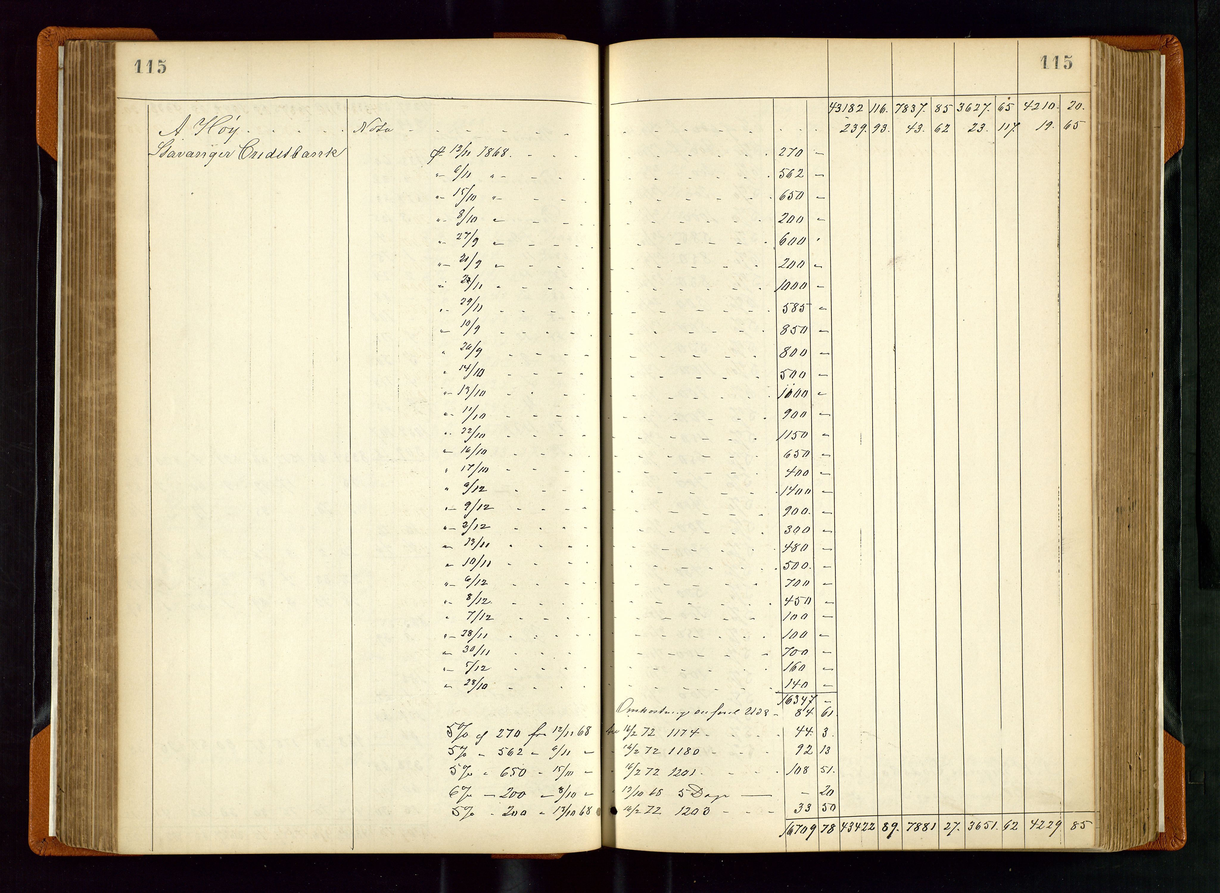 Stavanger byfogd, AV/SAST-A-101408/001/5/50/503BD/L0002: Skifteutlodningsprotokoll, 1871-1878, s. 115