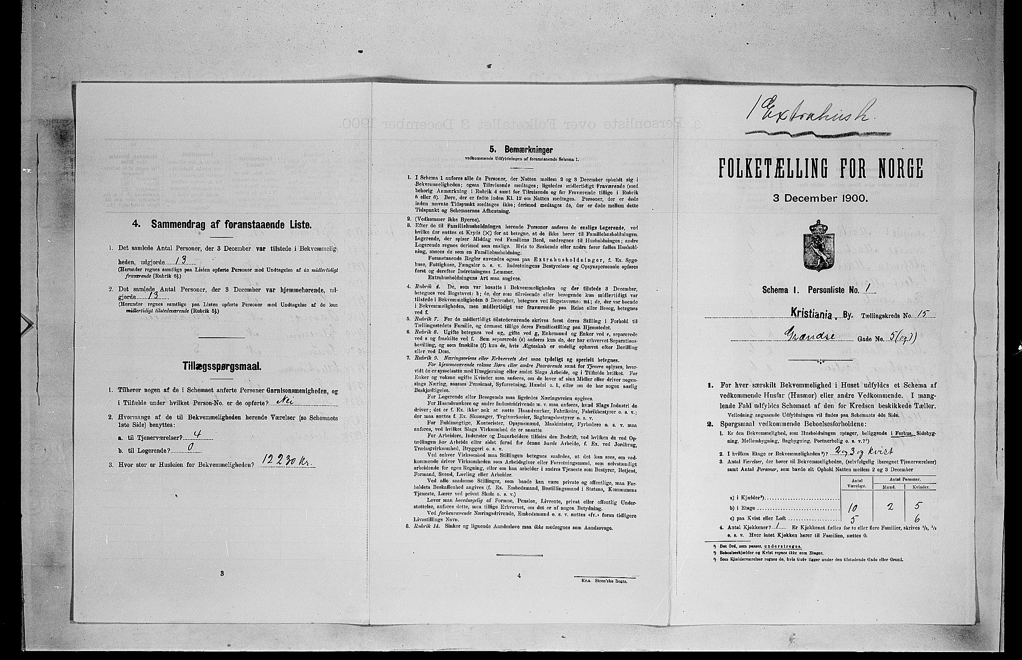 SAO, Folketelling 1900 for 0301 Kristiania kjøpstad, 1900, s. 29295