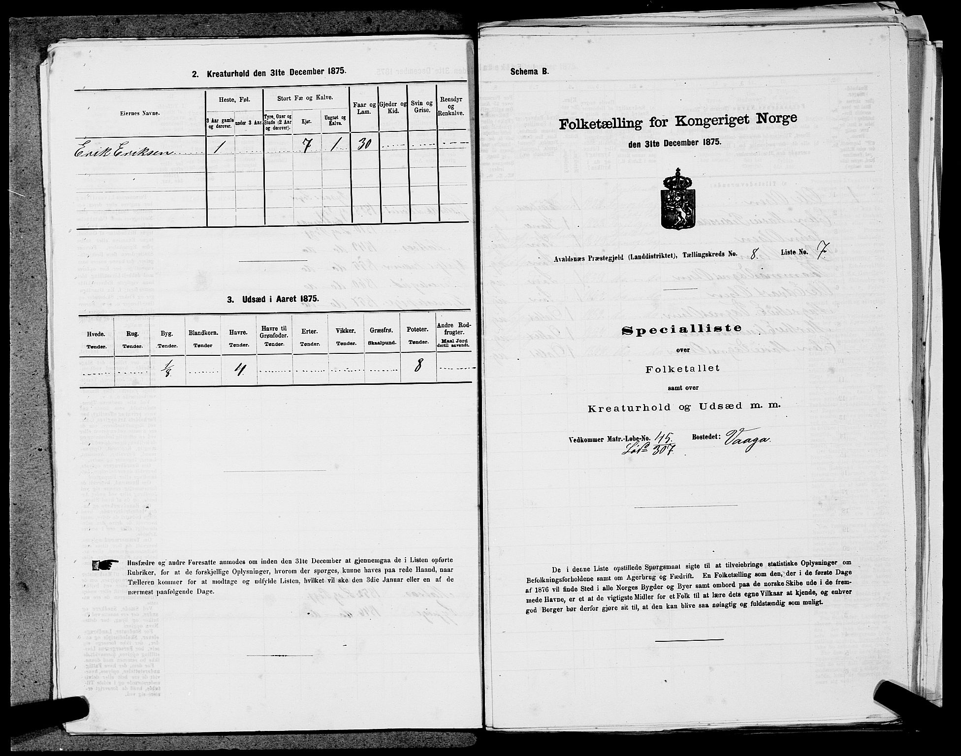 SAST, Folketelling 1875 for 1147L Avaldsnes prestegjeld, Avaldsnes sokn og Kopervik landsokn, 1875, s. 1302