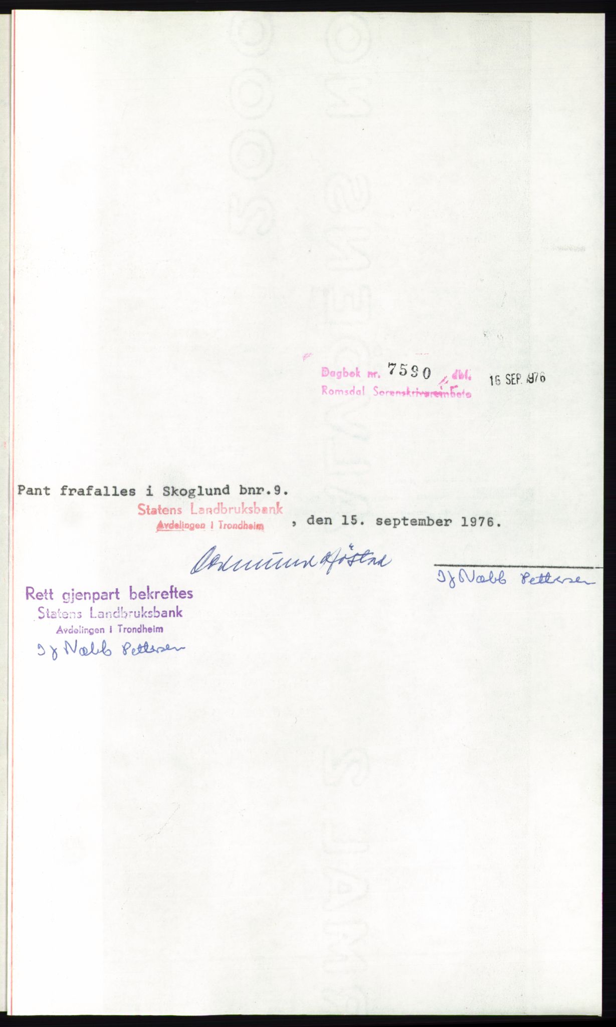 Romsdal sorenskriveri, SAT/A-4149/1/2/2C: Pantebok nr. B4, 1948-1949, Dagboknr: 7590/1976