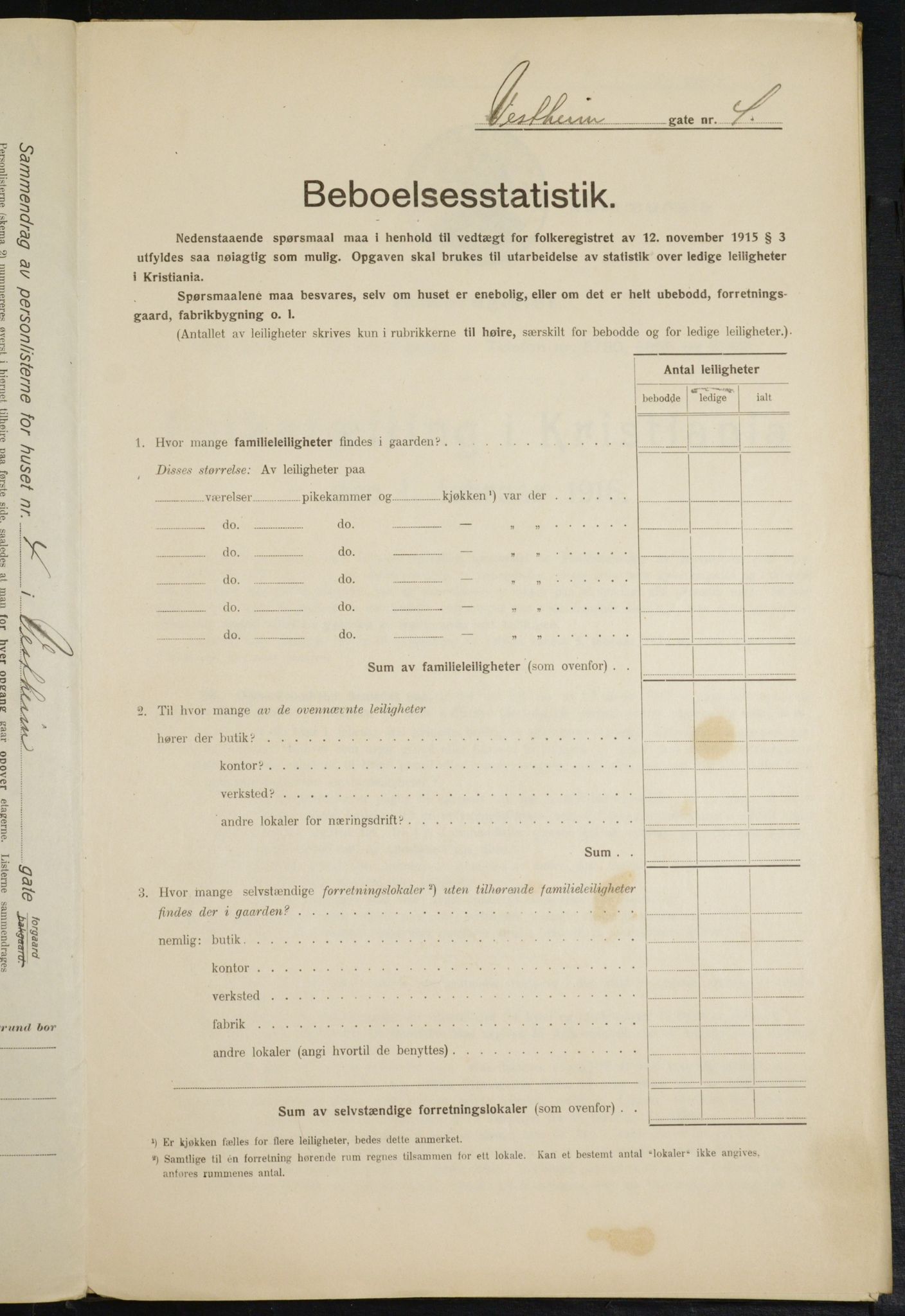 OBA, Kommunal folketelling 1.2.1916 for Kristiania, 1916, s. 126178