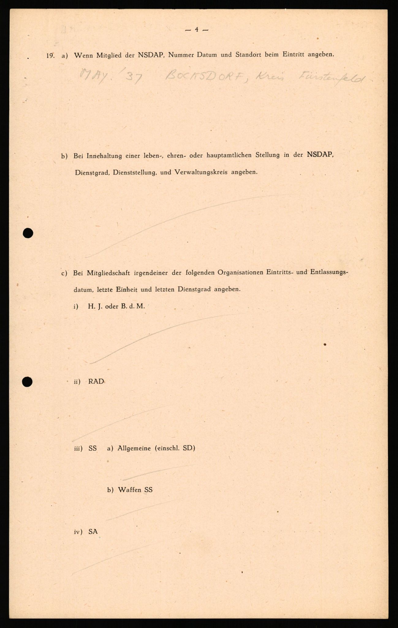 Forsvaret, Forsvarets overkommando II, AV/RA-RAFA-3915/D/Db/L0040: CI Questionaires. Tyske okkupasjonsstyrker i Norge. Østerrikere., 1945-1946, s. 23