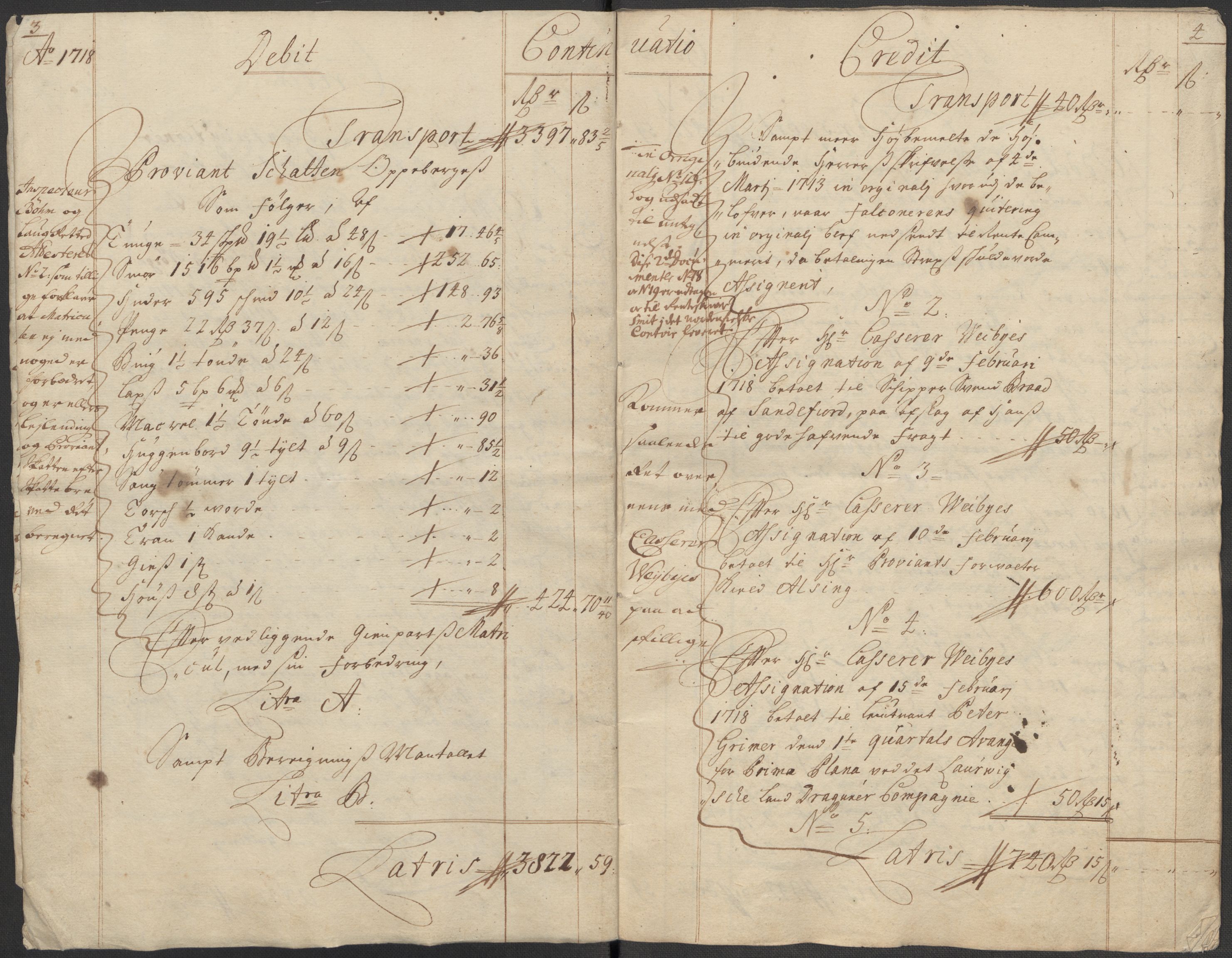 Rentekammeret inntil 1814, Reviderte regnskaper, Fogderegnskap, AV/RA-EA-4092/R33/L1988: Fogderegnskap Larvik grevskap, 1718, s. 5