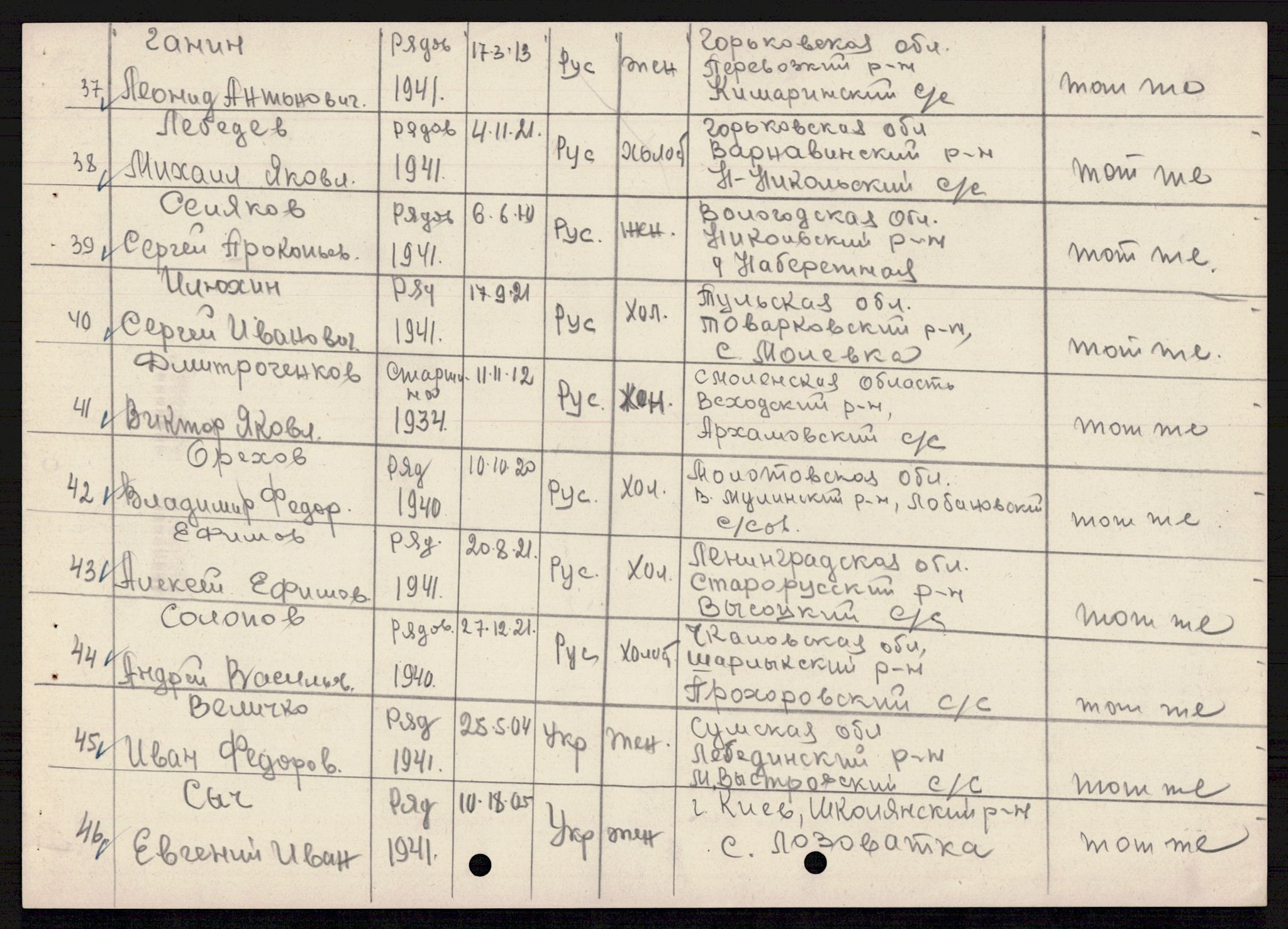 Flyktnings- og fangedirektoratet, Repatrieringskontoret, AV/RA-S-1681/D/Db/L0021: Displaced Persons (DPs) og sivile tyskere, 1945-1948, s. 729