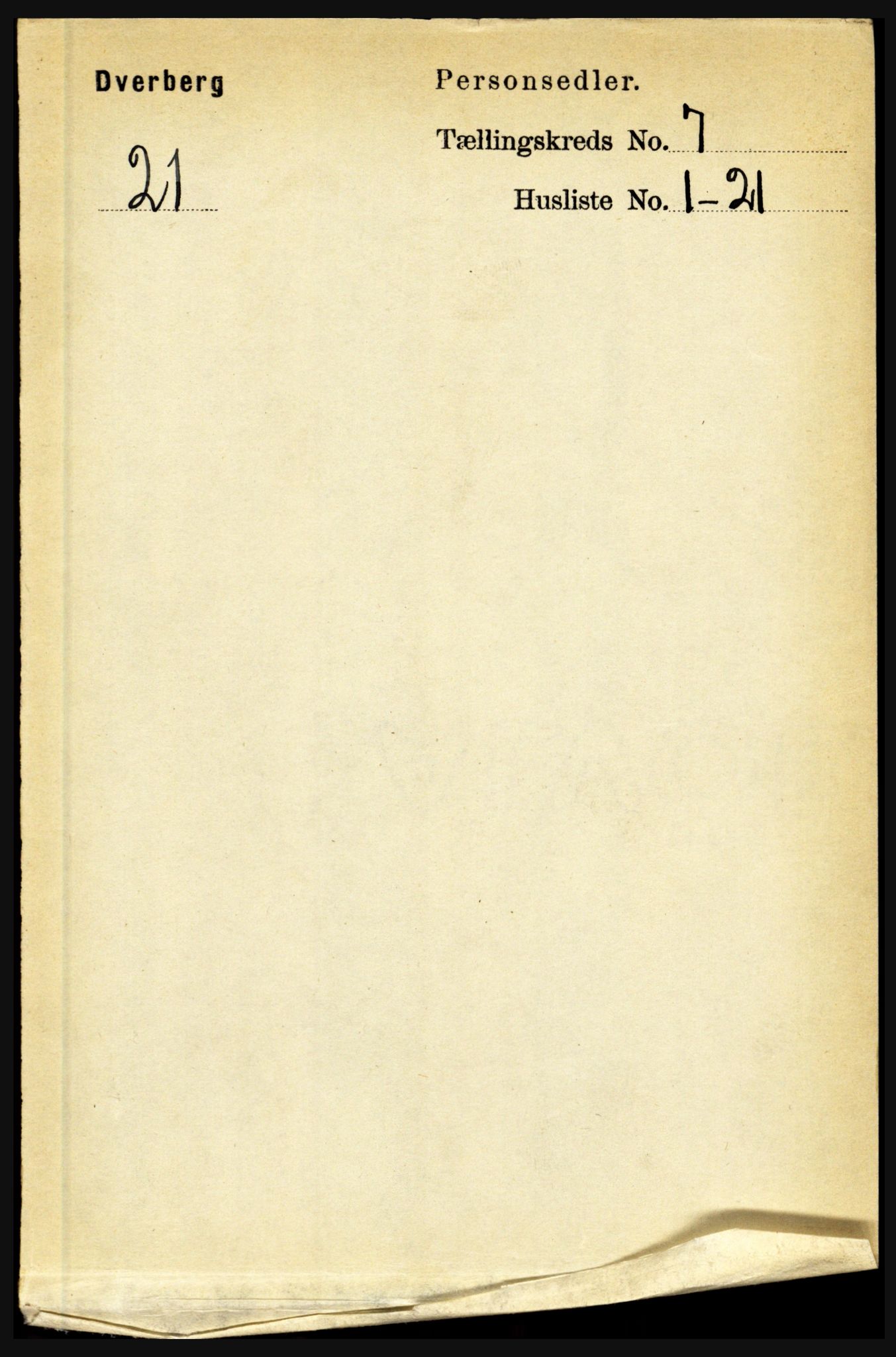 RA, Folketelling 1891 for 1872 Dverberg herred, 1891, s. 2572
