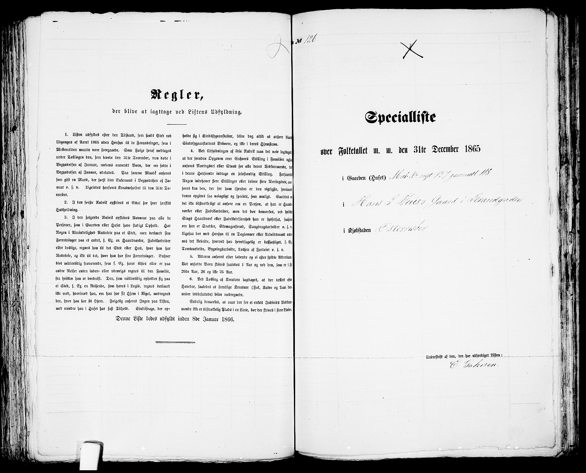 RA, Folketelling 1865 for 0901B Risør prestegjeld, Risør kjøpstad, 1865, s. 259