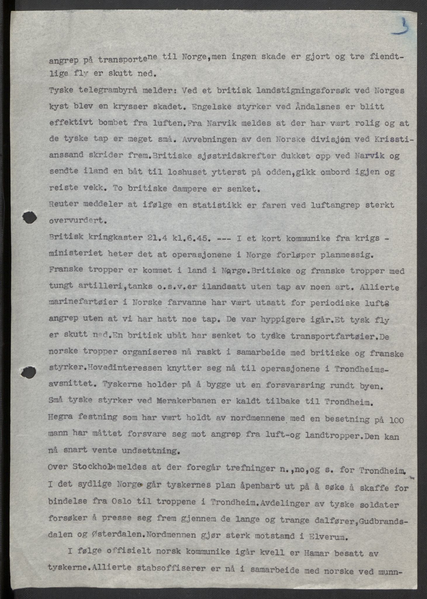 Forsvaret, Forsvarets krigshistoriske avdeling, RA/RAFA-2017/Y/Yb/L0104: II-C-11-430  -  4. Divisjon., 1940, s. 293