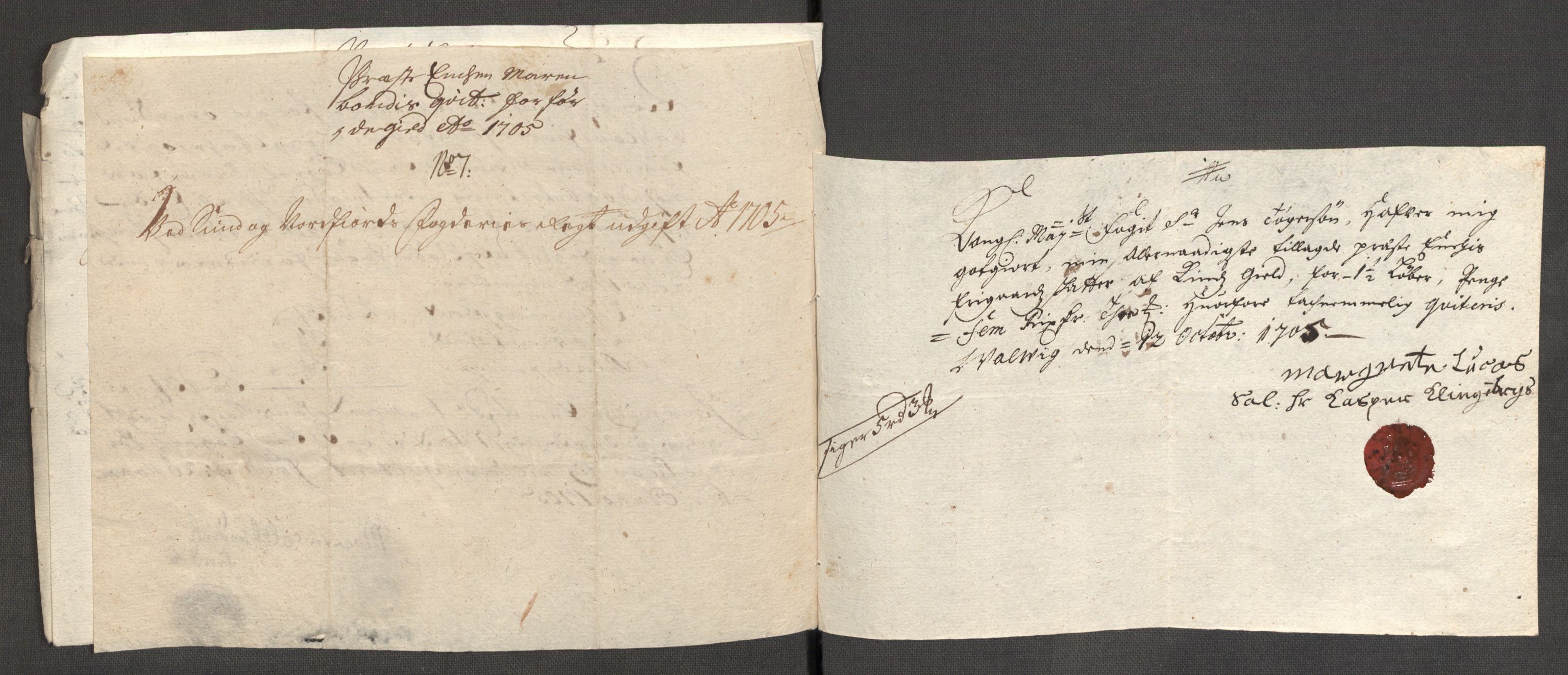 Rentekammeret inntil 1814, Reviderte regnskaper, Fogderegnskap, AV/RA-EA-4092/R53/L3429: Fogderegnskap Sunn- og Nordfjord, 1705, s. 175