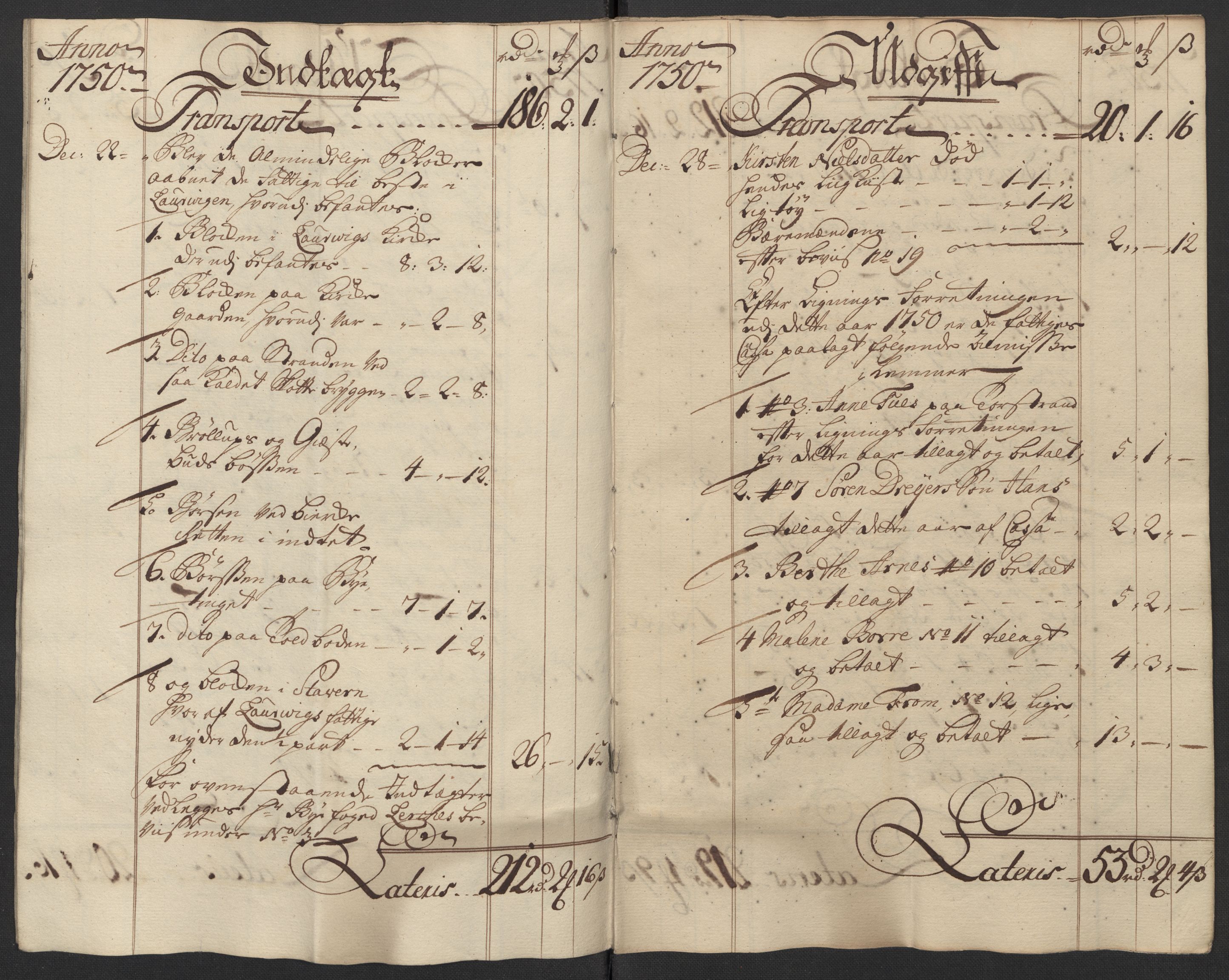 Kristiania tukthus, AV/SAO-A-10644/A/Ad/Adb/L0011: Innkomne skriv, rapporter og regnskap, 1742-1783, s. 62