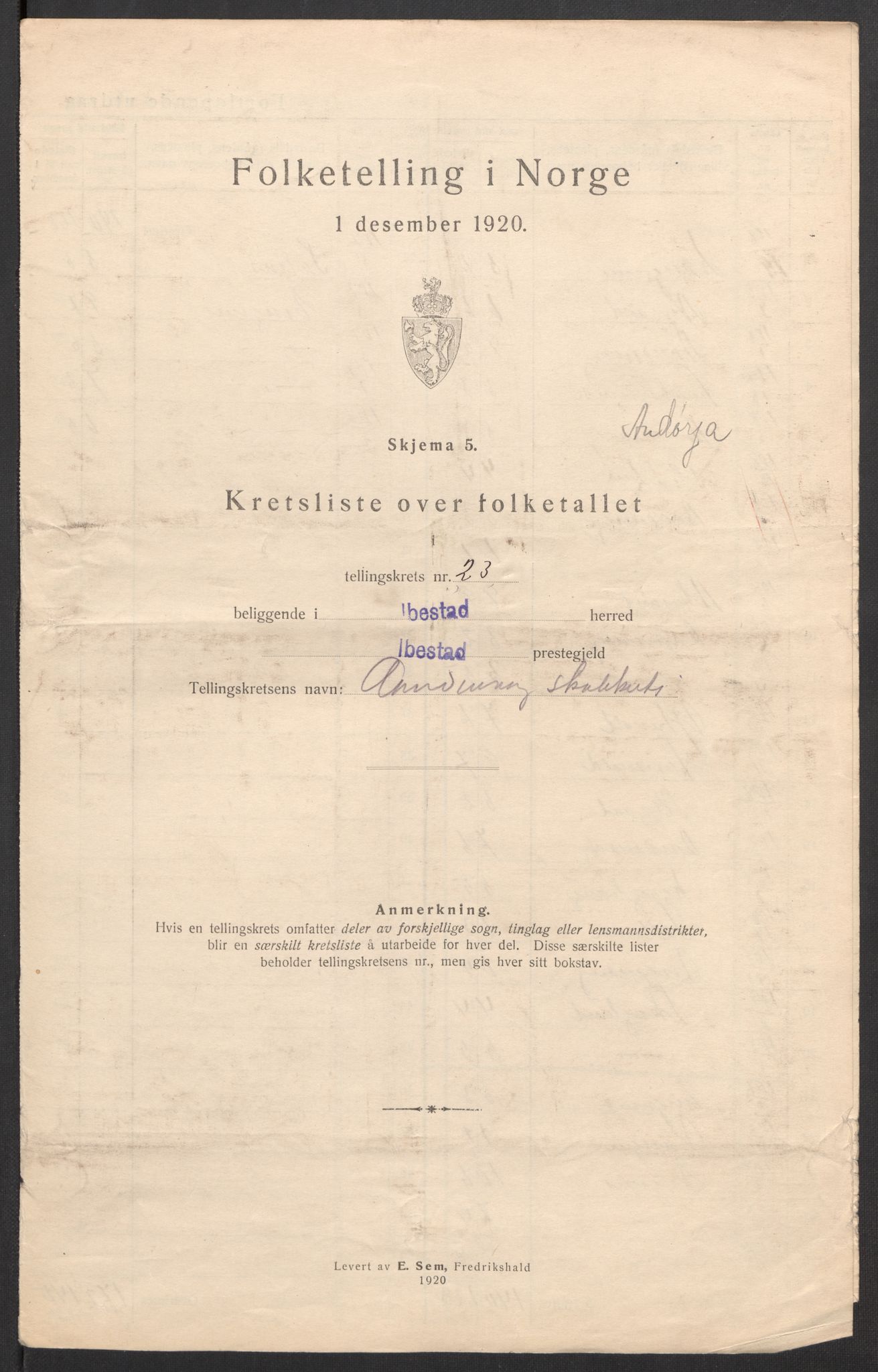 SATØ, Folketelling 1920 for 1917 Ibestad herred, 1920, s. 72