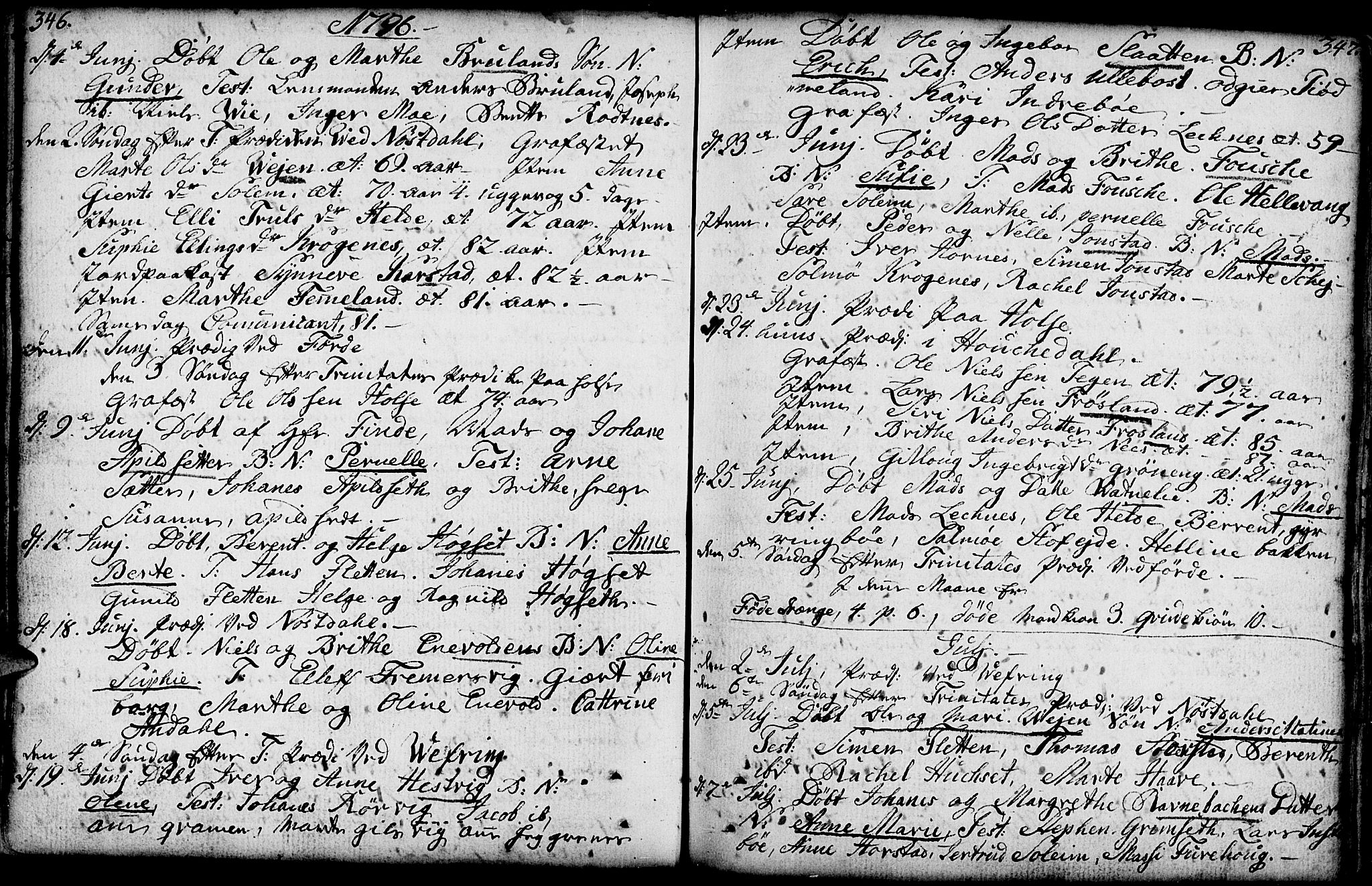 Førde sokneprestembete, AV/SAB-A-79901/H/Haa/Haaa/L0004: Ministerialbok nr. A 4, 1781-1803, s. 346-347