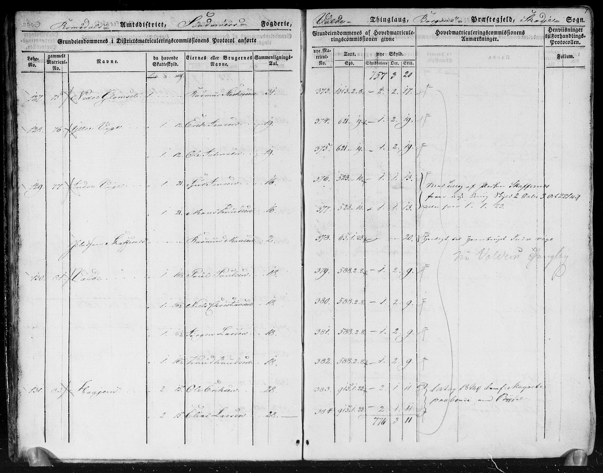 Hovedmatrikkelkommisjonen, AV/RA-S-1529, 1824