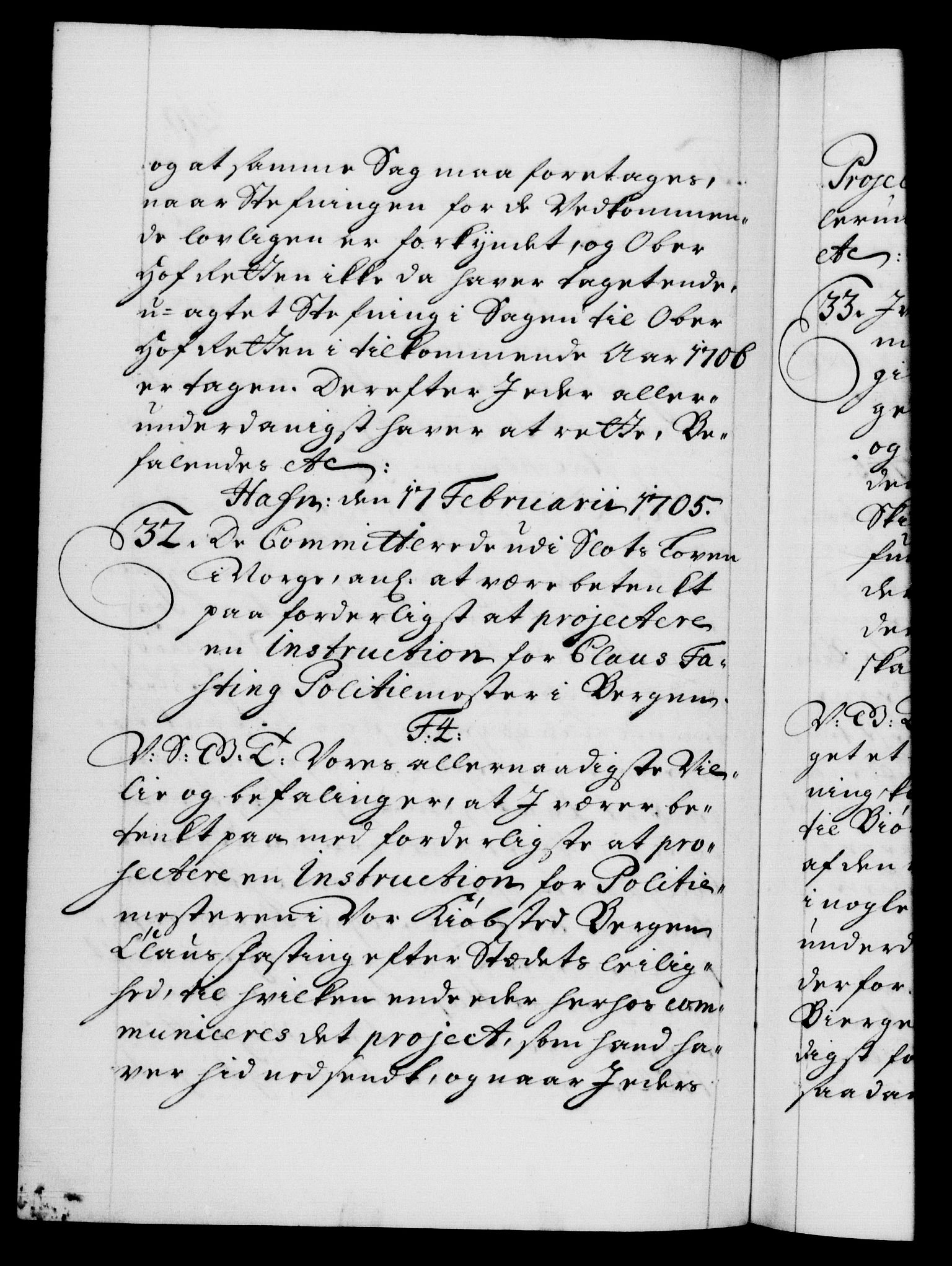 Danske Kanselli 1572-1799, AV/RA-EA-3023/F/Fc/Fca/Fcab/L0017: Norske tegnelser, 1704-1706, s. 210b