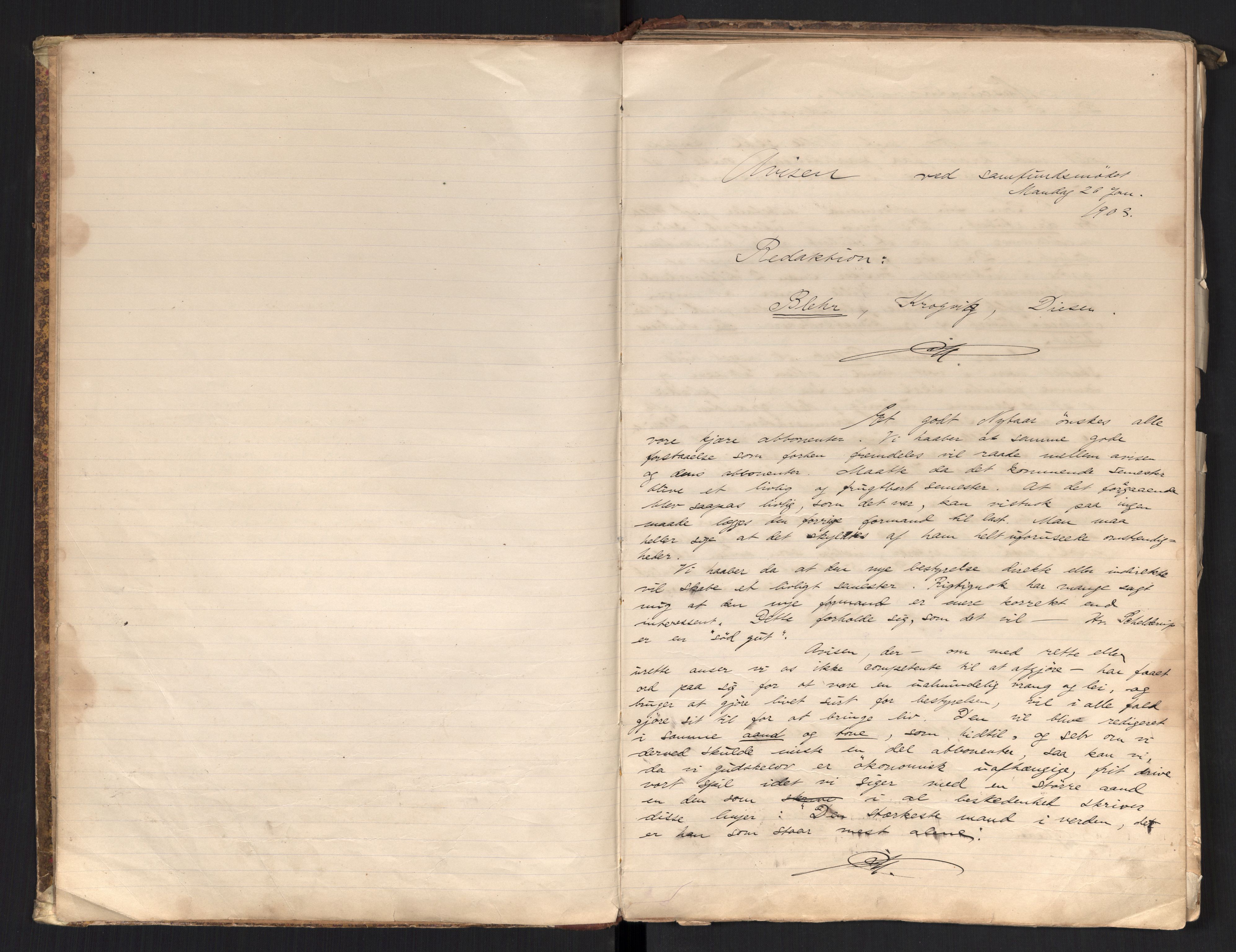 Det Norske Studentersamfund, AV/RA-PA-1322/X/Xa/L0017/0001: -- / Samfundsavisen (stort format), 1902-1904, s. 6